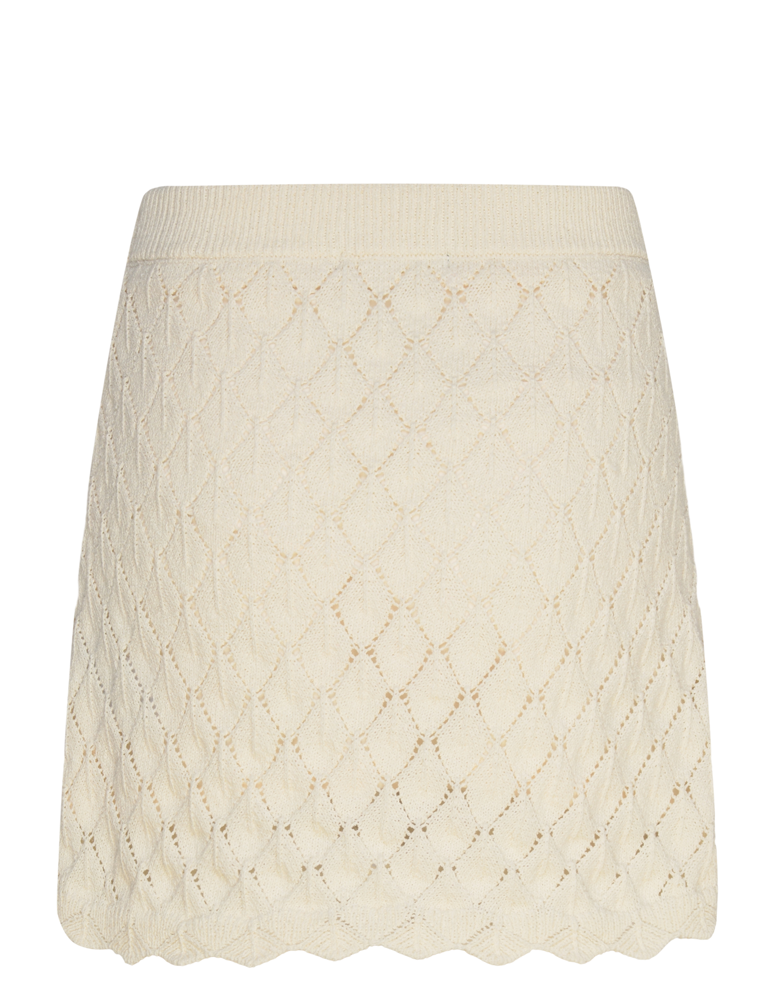 Gina Tricot - Knitted crochet mini skirt - cream (1047) - 1