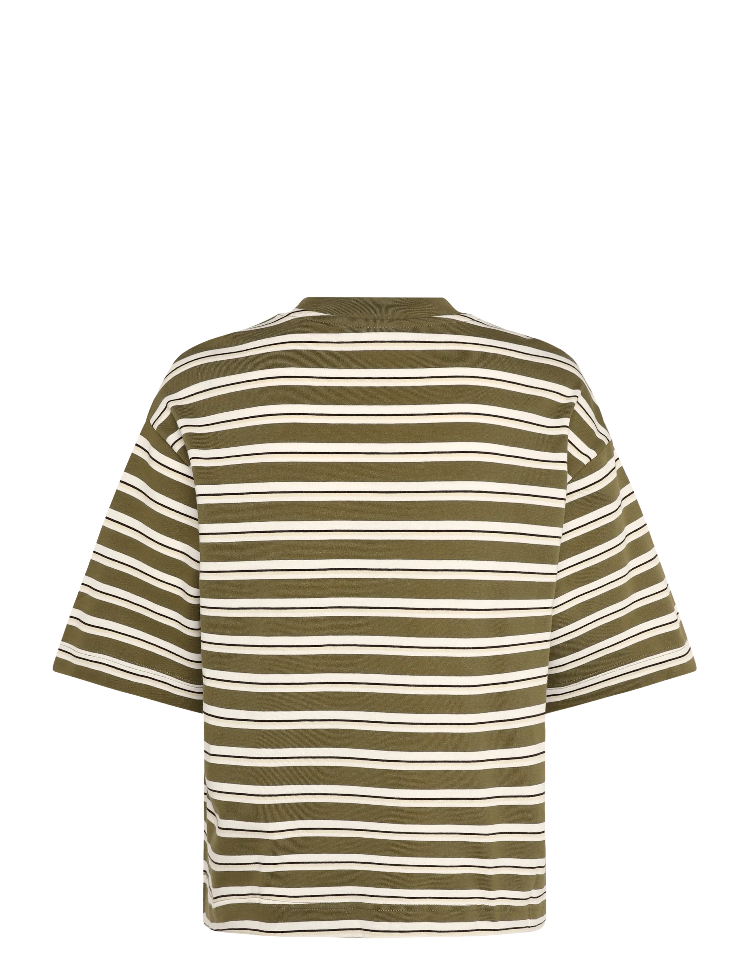 Gina Tricot - Perfect boxy tee - t-shirts - green stripe (6982) - 1