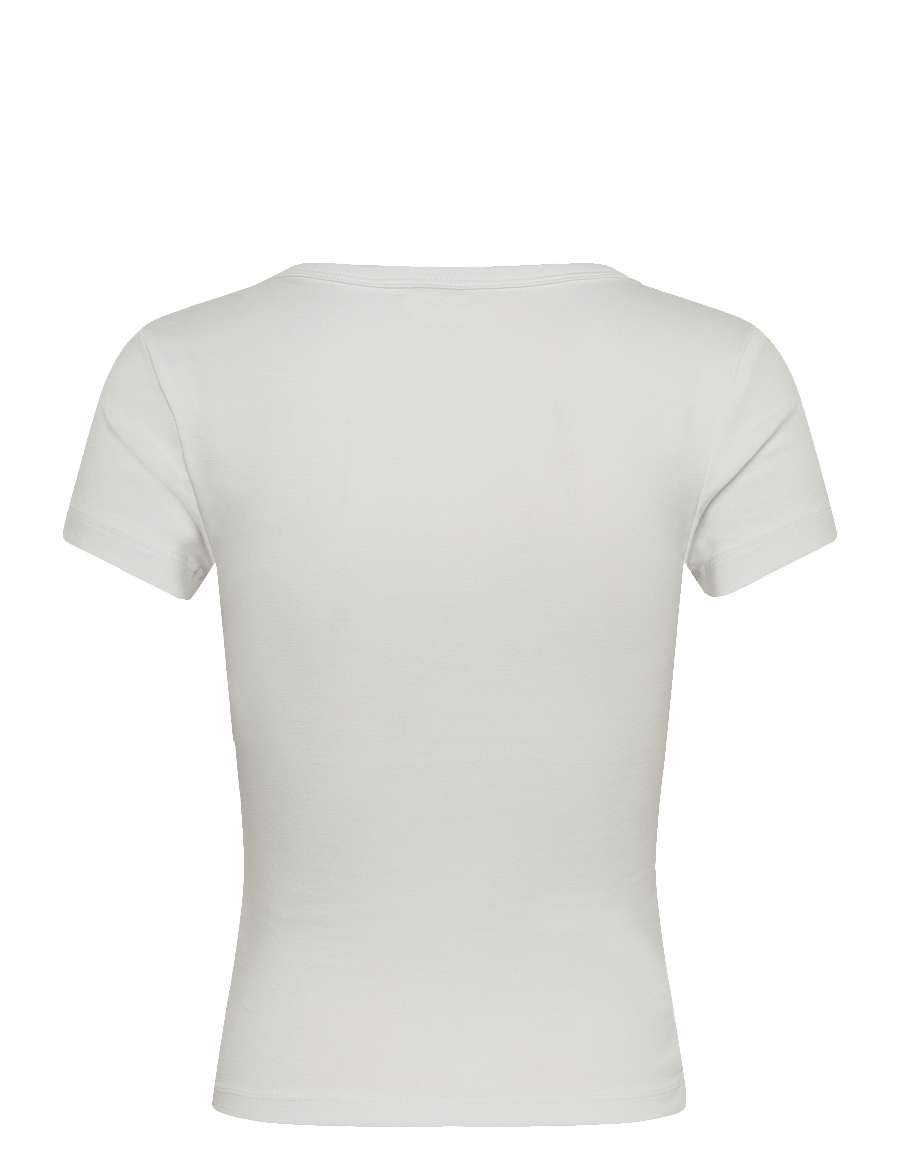 Gina Tricot - Printed tight top - t-shirts - olive branch (6205) - 1