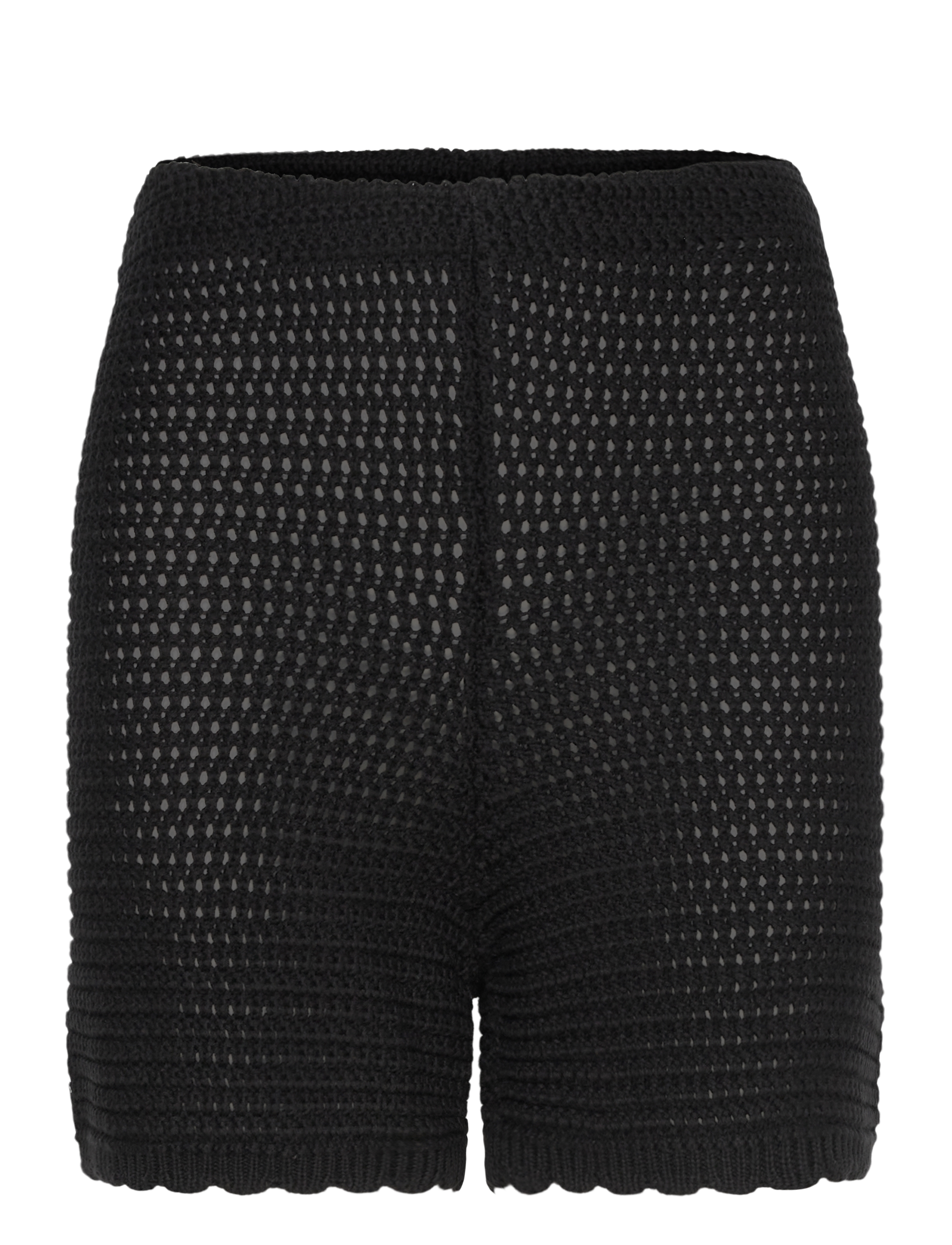 Gina Tricot Knitted Crochet Shorts, S, Schwarz - Casual Frauen