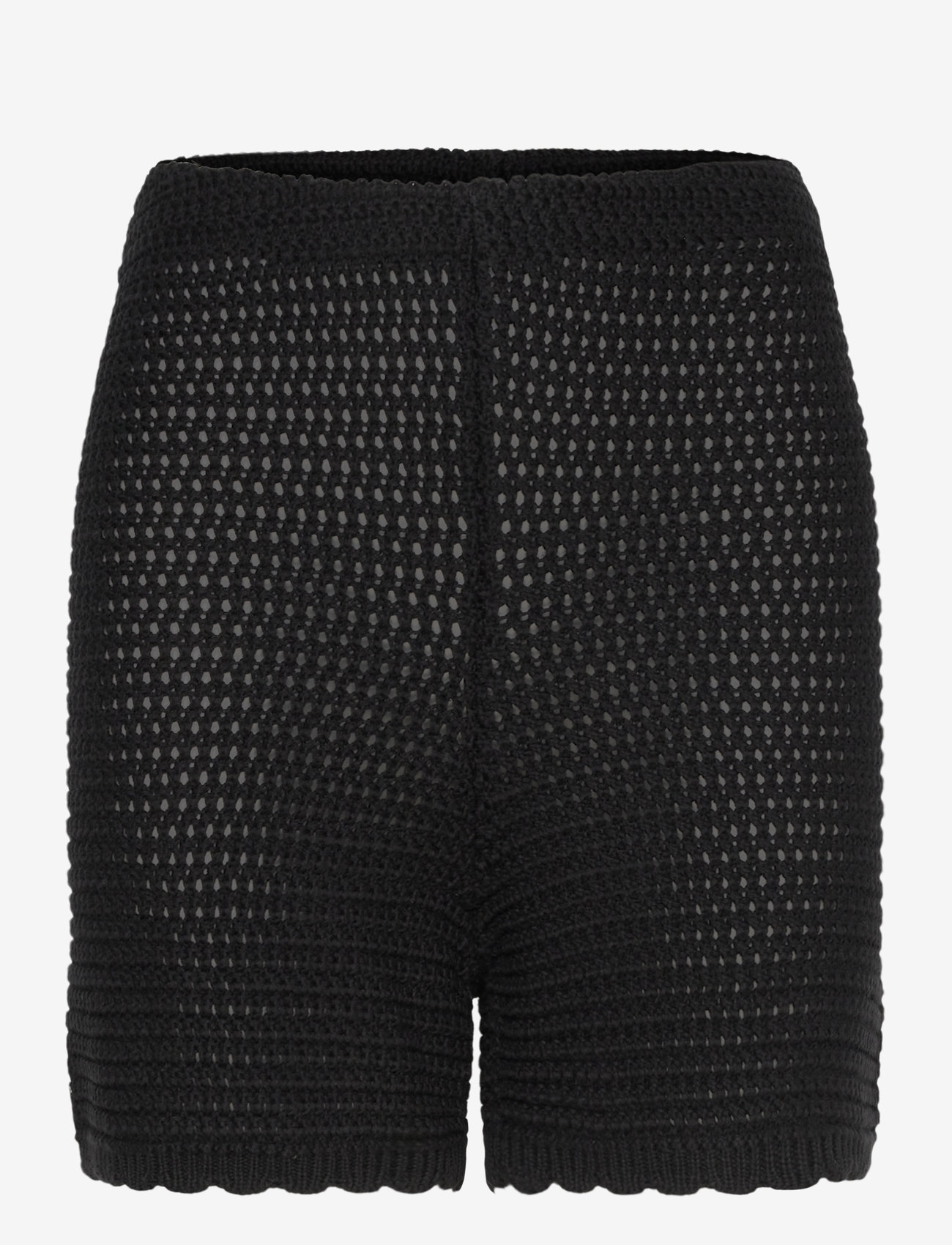 Gina Tricot - Knitted crochet shorts - casual shorts - black (9000) - 0
