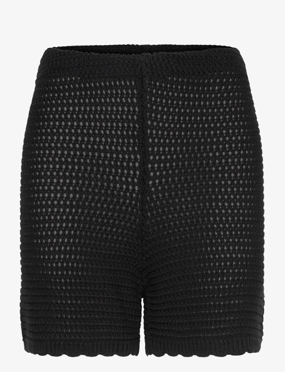 Gina Tricot - Knitted crochet shorts - lühikesed vabaajapüksid - black (9000) - 0