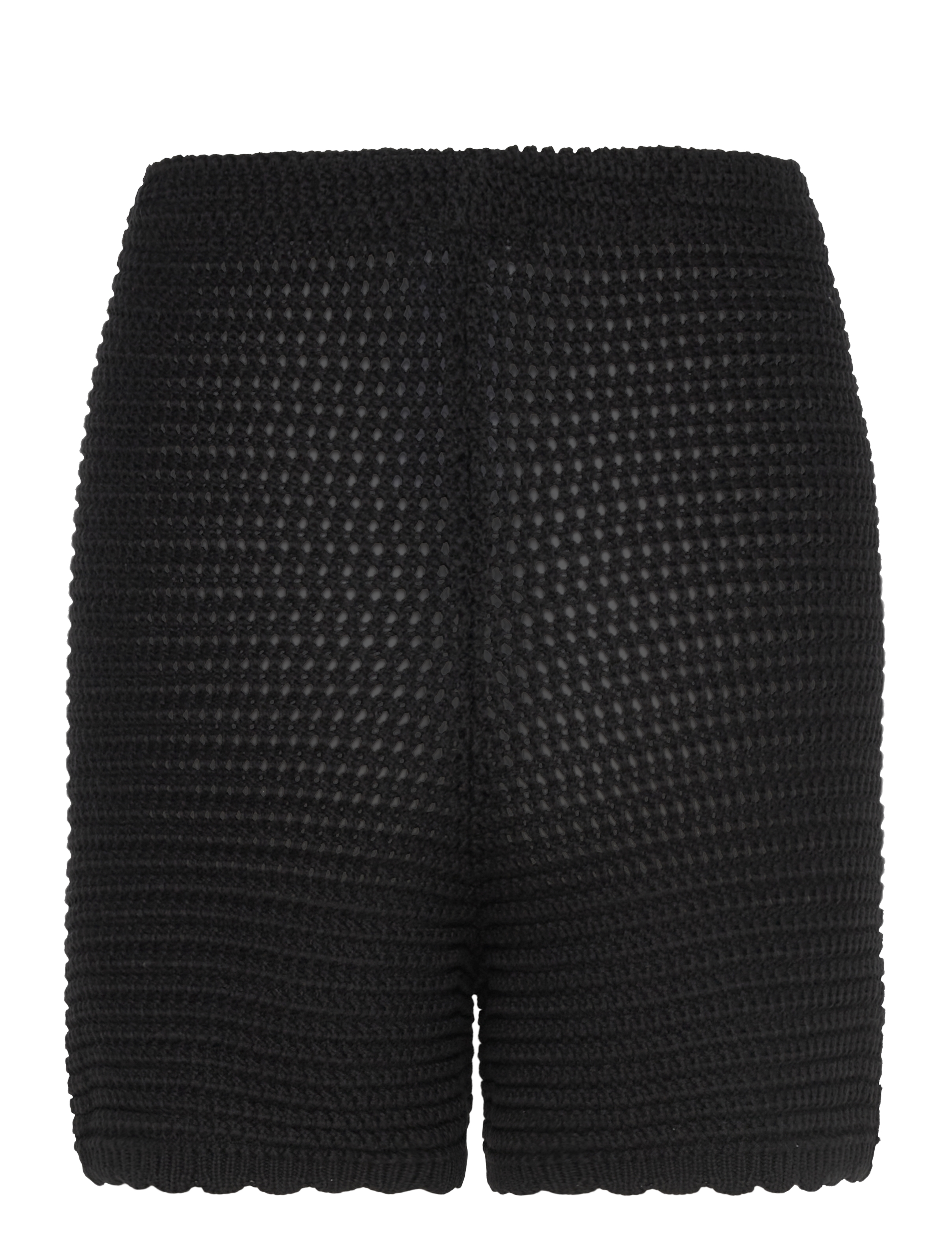 Gina Tricot - Knitted crochet shorts - casual shorts - black (9000) - 1