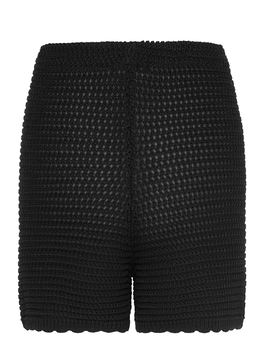 Gina Tricot - Knitted crochet shorts - casual shorts - black (9000) - 1