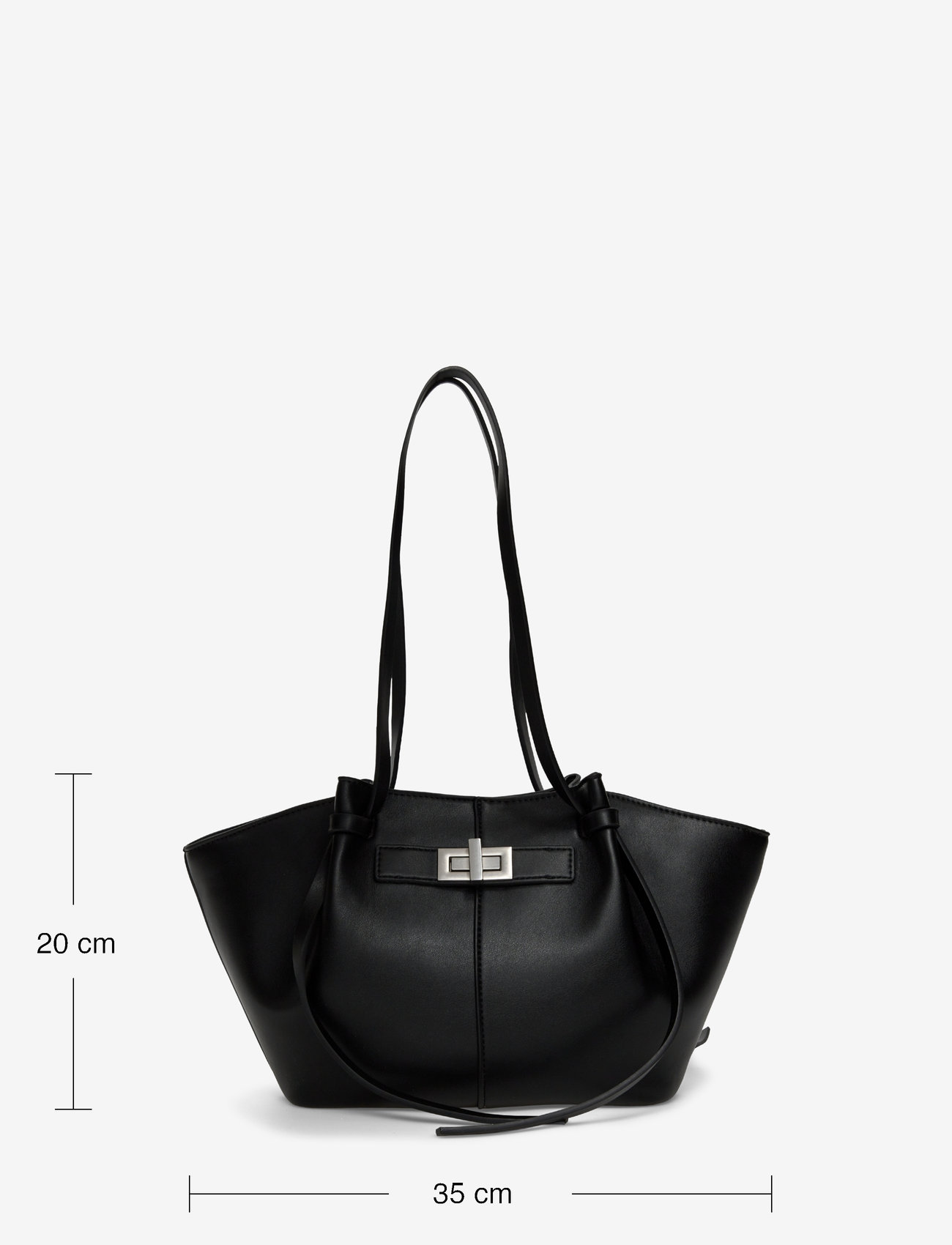 Gina Tricot - Midi long strap bag - black/silver - 3