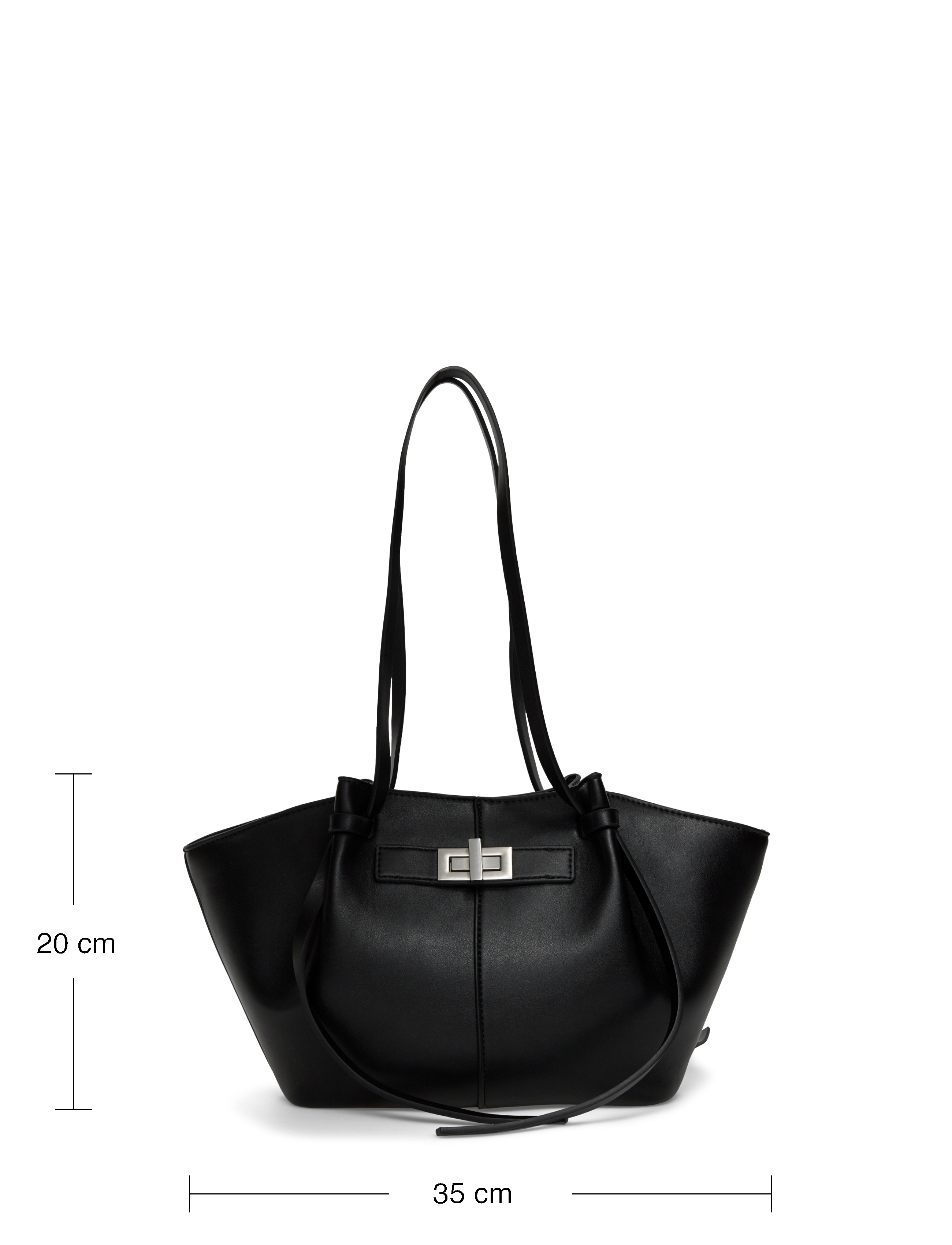 Gina Tricot - Midi long strap bag - black/silver - 3