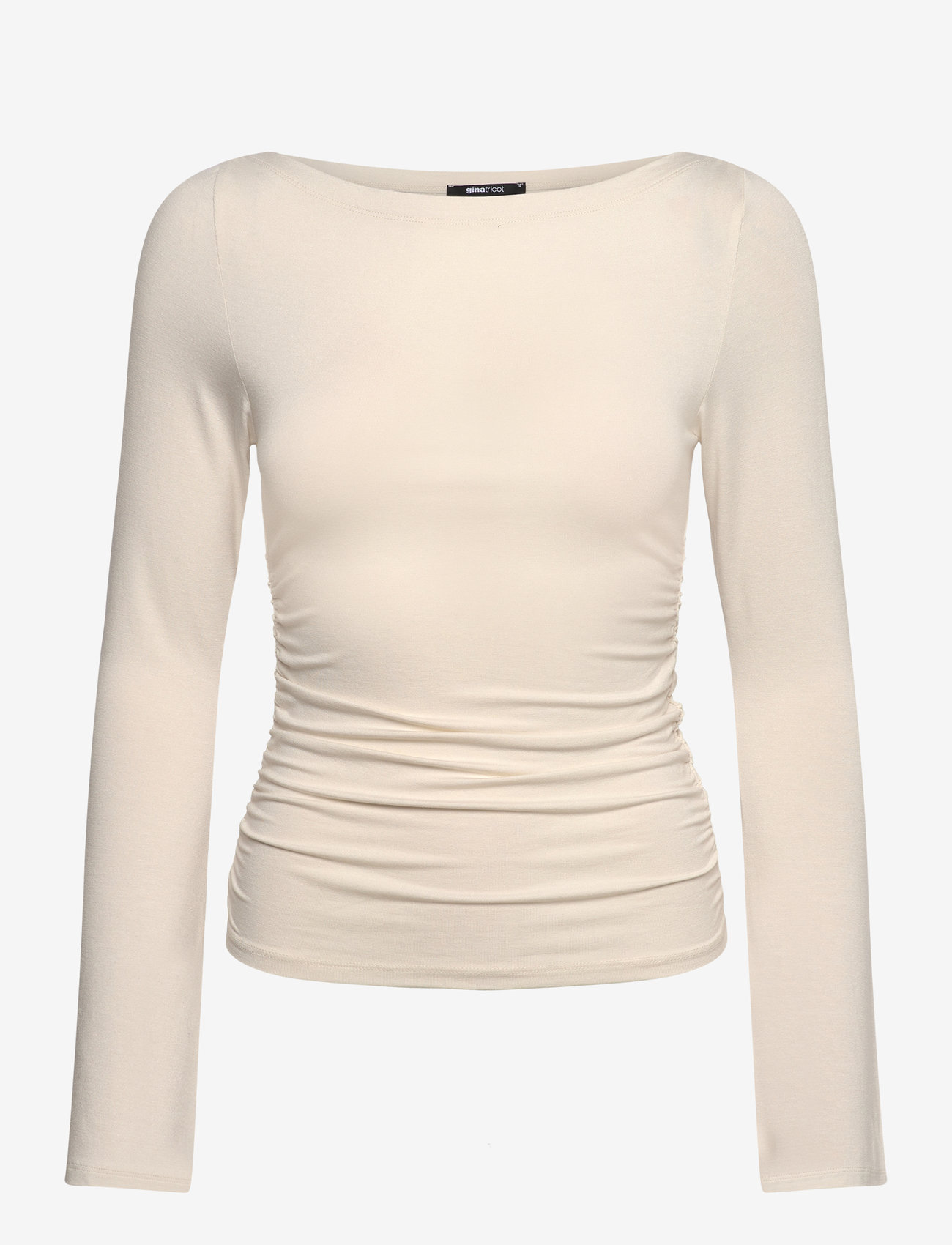 Gina Tricot - Soft touch boatneck top - tofu (7170) - 0