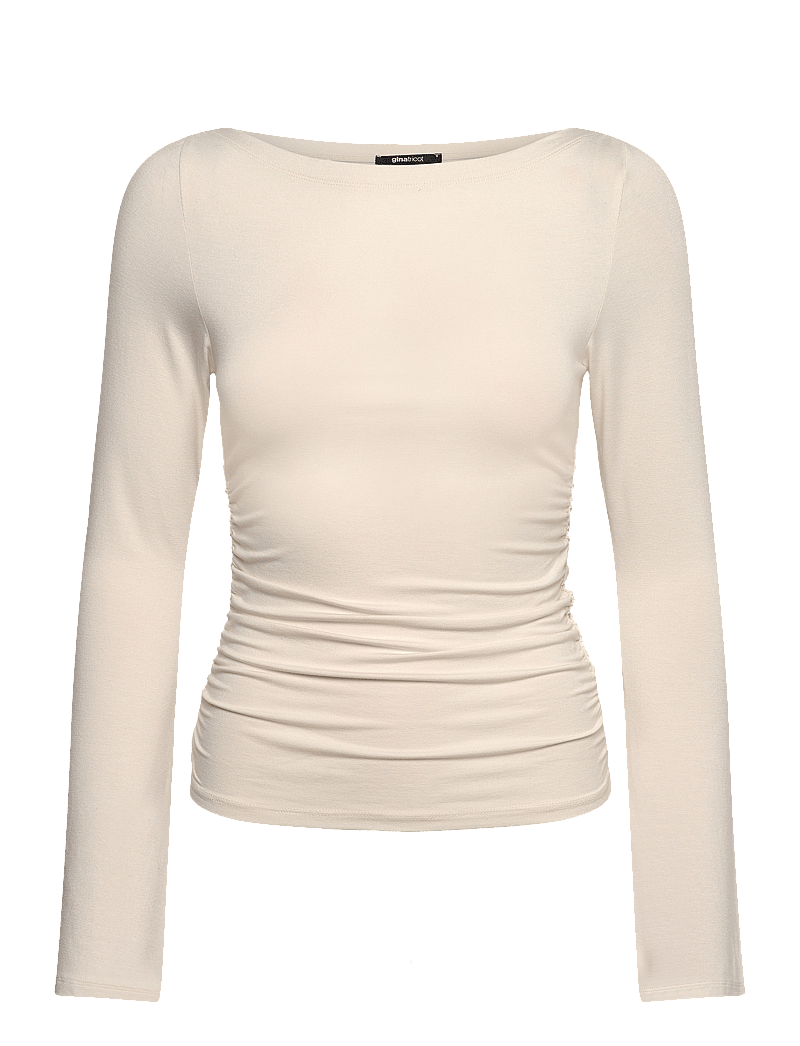 Gina Tricot - Soft touch boatneck top - pikkade varrukatega alussärgid - tofu (7170) - 0