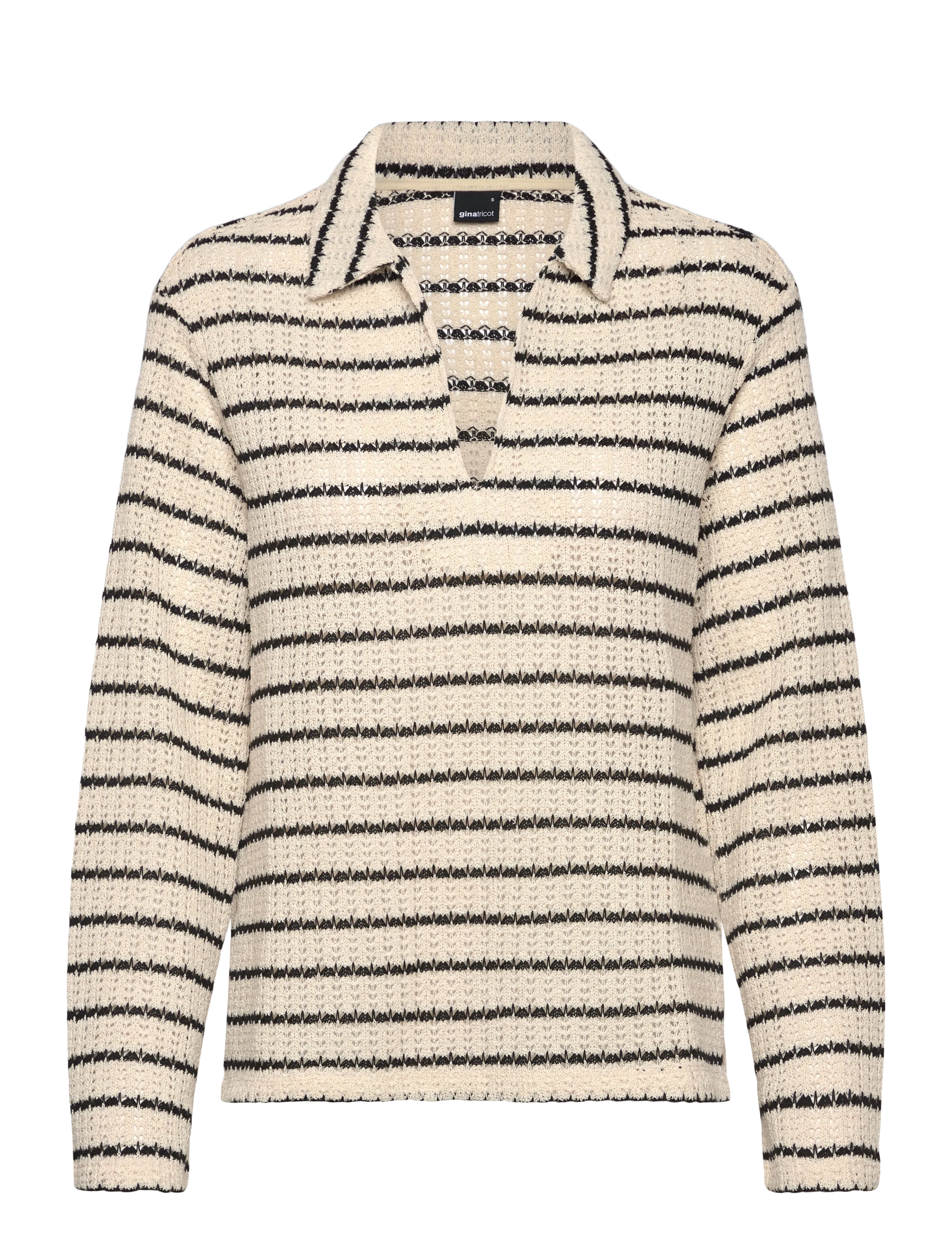 Gina Tricot Crochet top - Tøj - STRIPE (1057) / cream