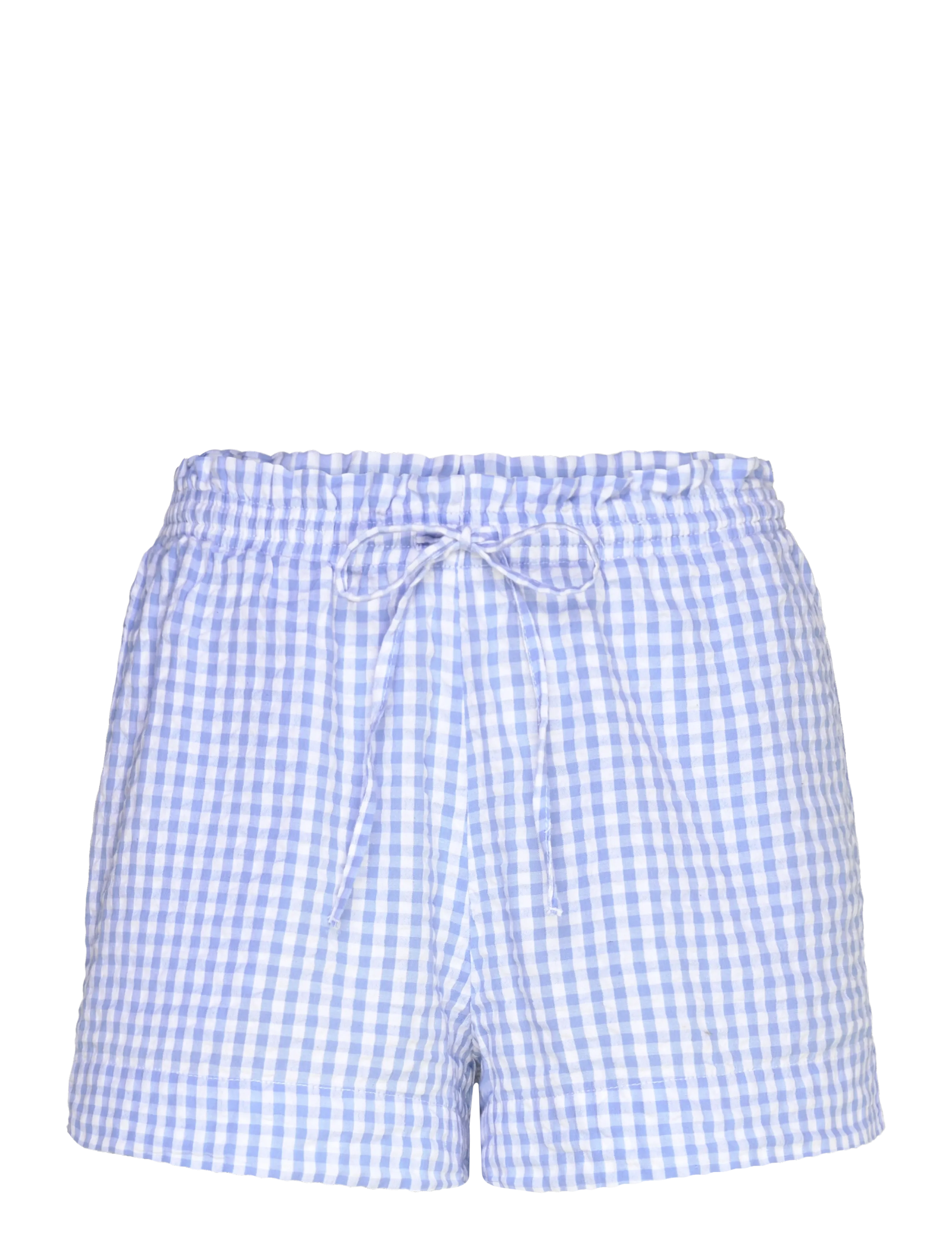Gina Tricot Seersucker Shorts, XS, Blau - Casual Frauen