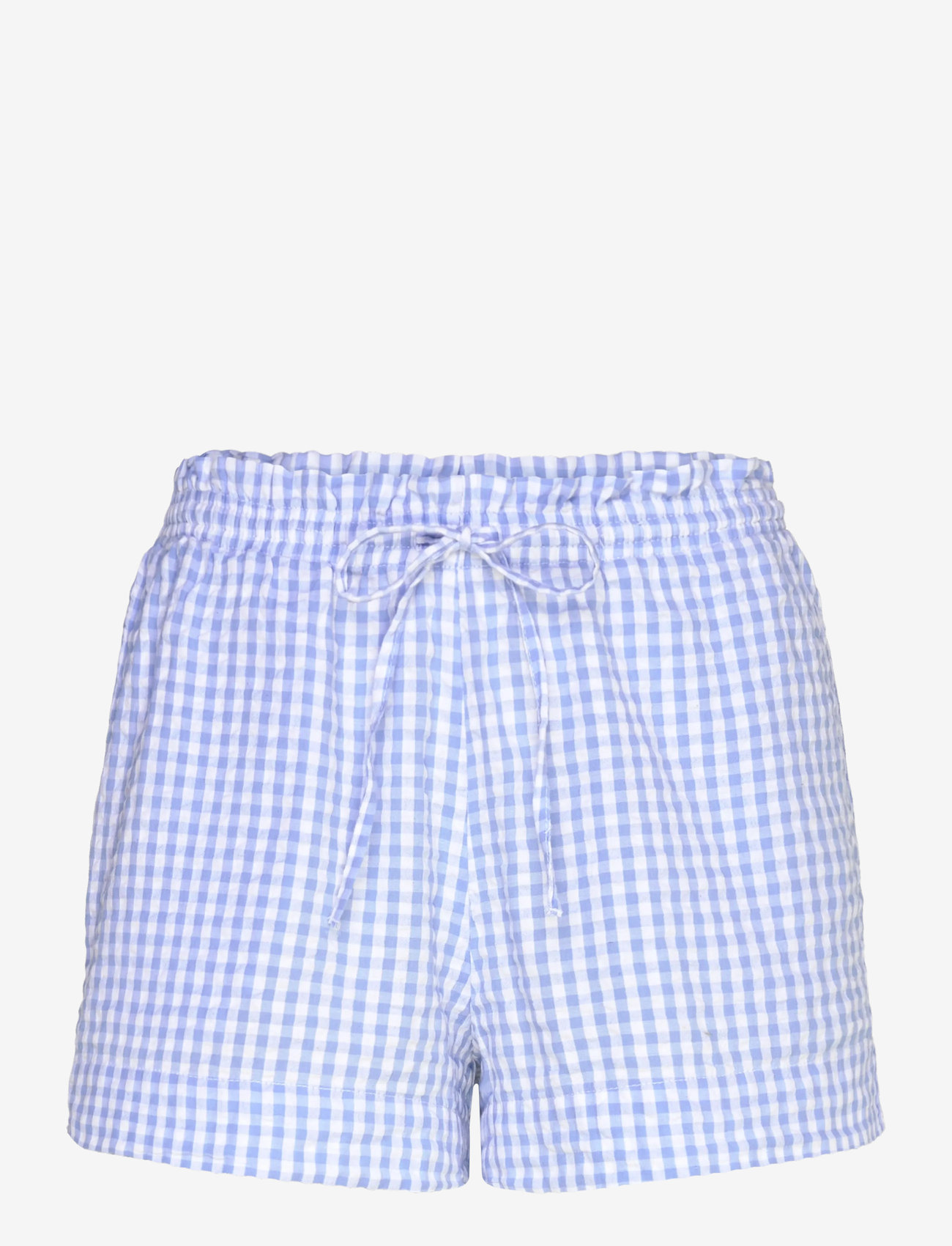Gina Tricot - Seersucker shorts - lühikesed vabaajapüksid - blue check - 0