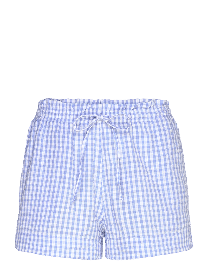 Gina Tricot - Seersucker shorts - lühikesed vabaajapüksid - blue check - 0