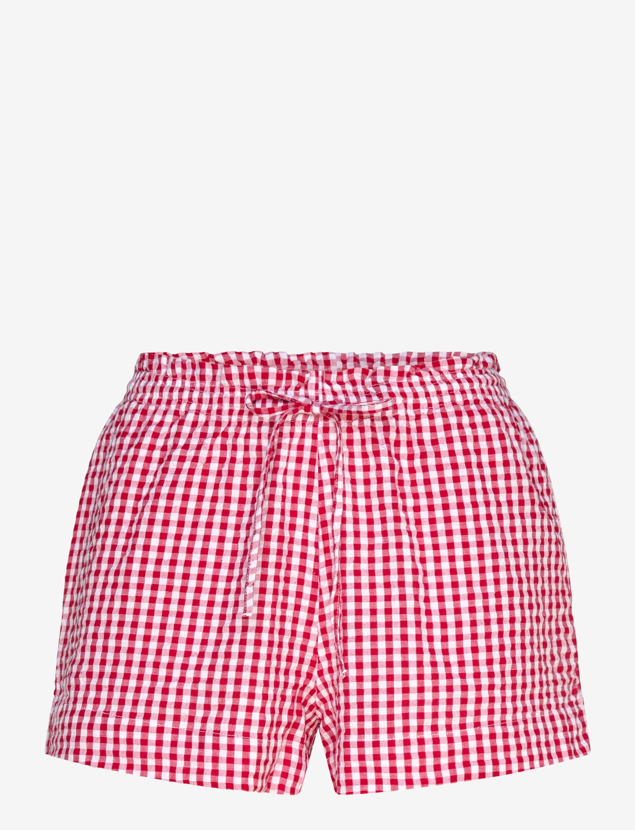 Gina Tricot - Seersucker shorts - kasdienio stiliaus šortai - red check (3710) - 0