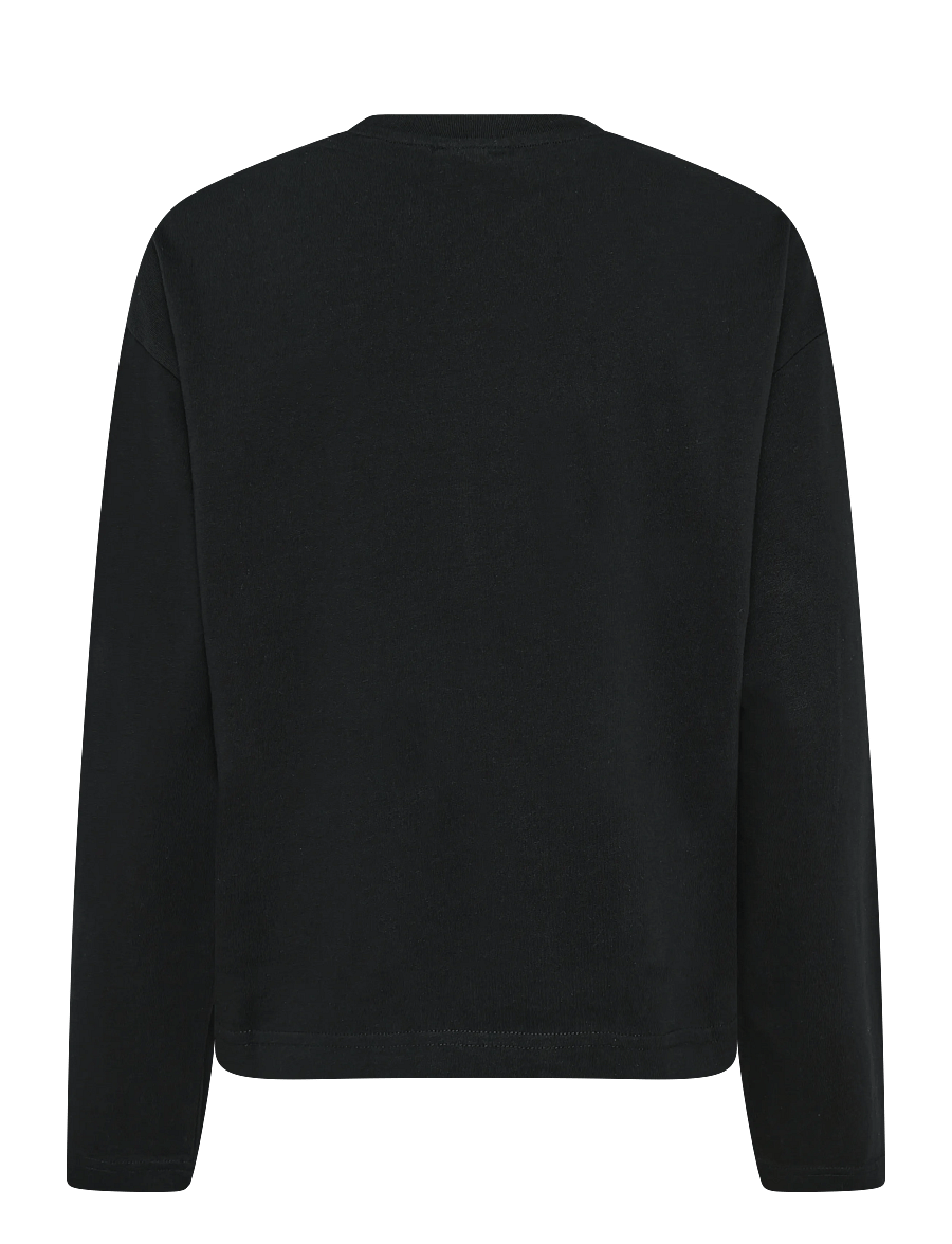 Gina Tricot - Loose fit long sleeve tee - langærmede toppe - black (9000) - 2