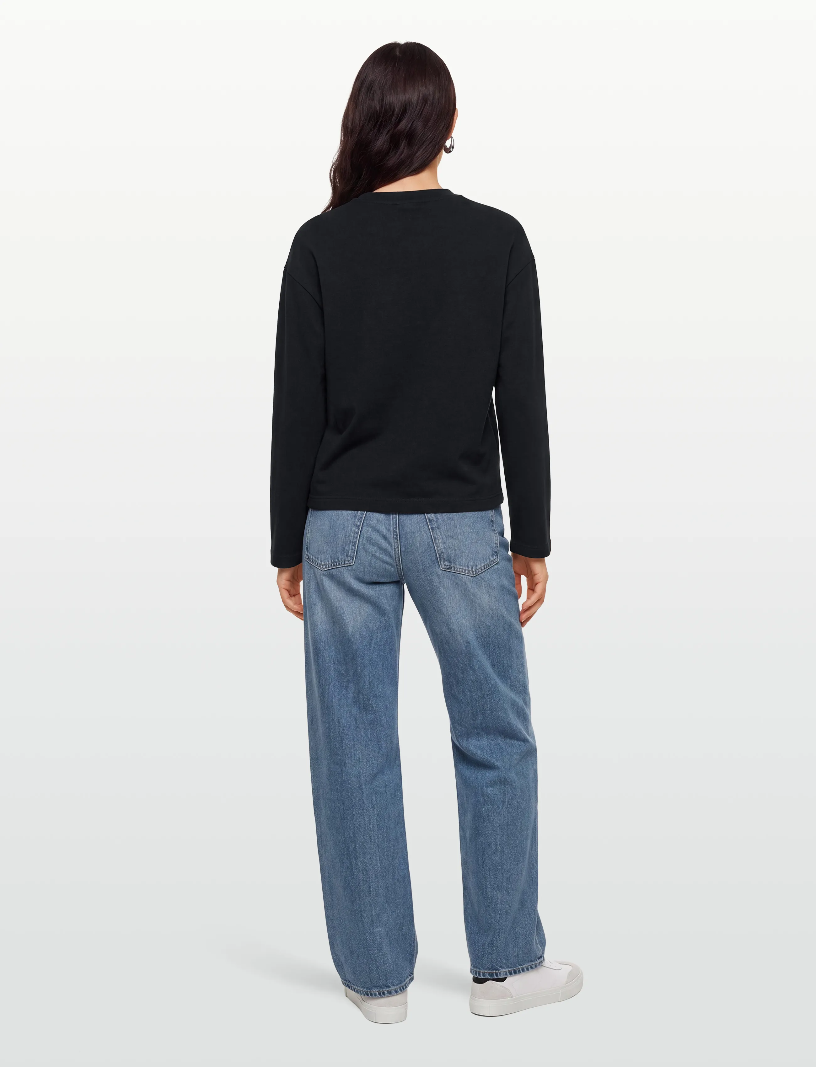 Gina Tricot - Loose fit long sleeve tee - langærmede toppe - black (9000) - 4