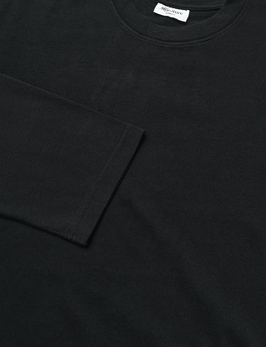 Gina Tricot - Loose fit long sleeve tee - langærmede toppe - black (9000) - 5