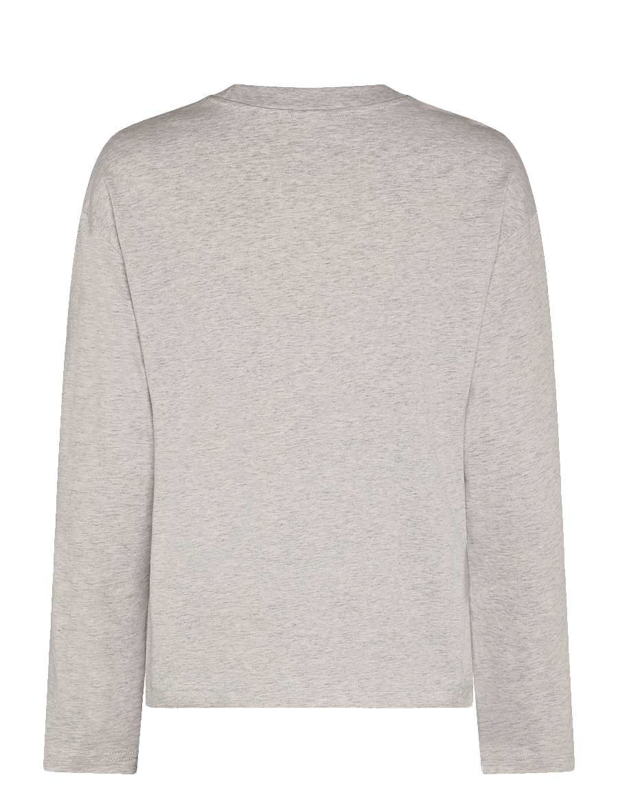 Gina Tricot - Loose fit long sleeve tee - pikkade varrukatega topid - lt grey melange - 2