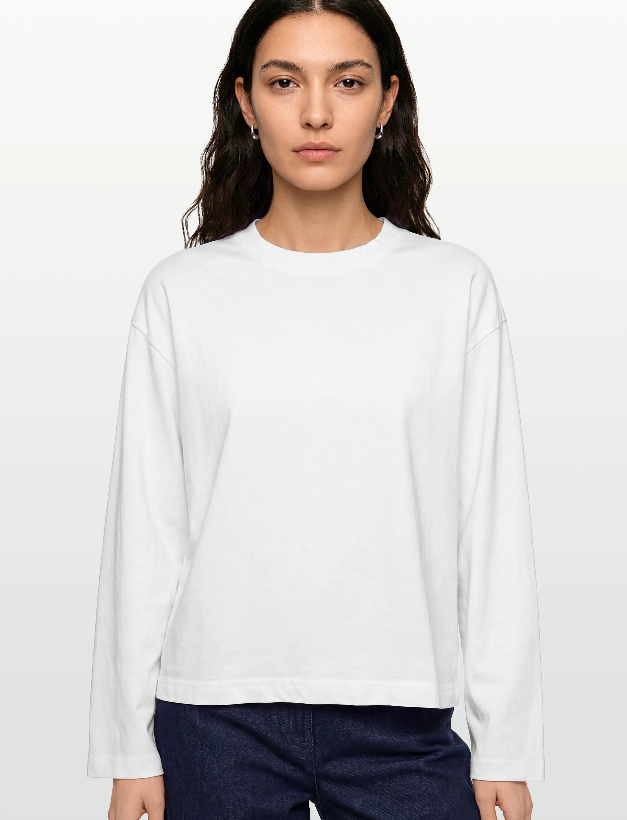 Gina Tricot - Loose fit long sleeve tee - white (1000) - 3