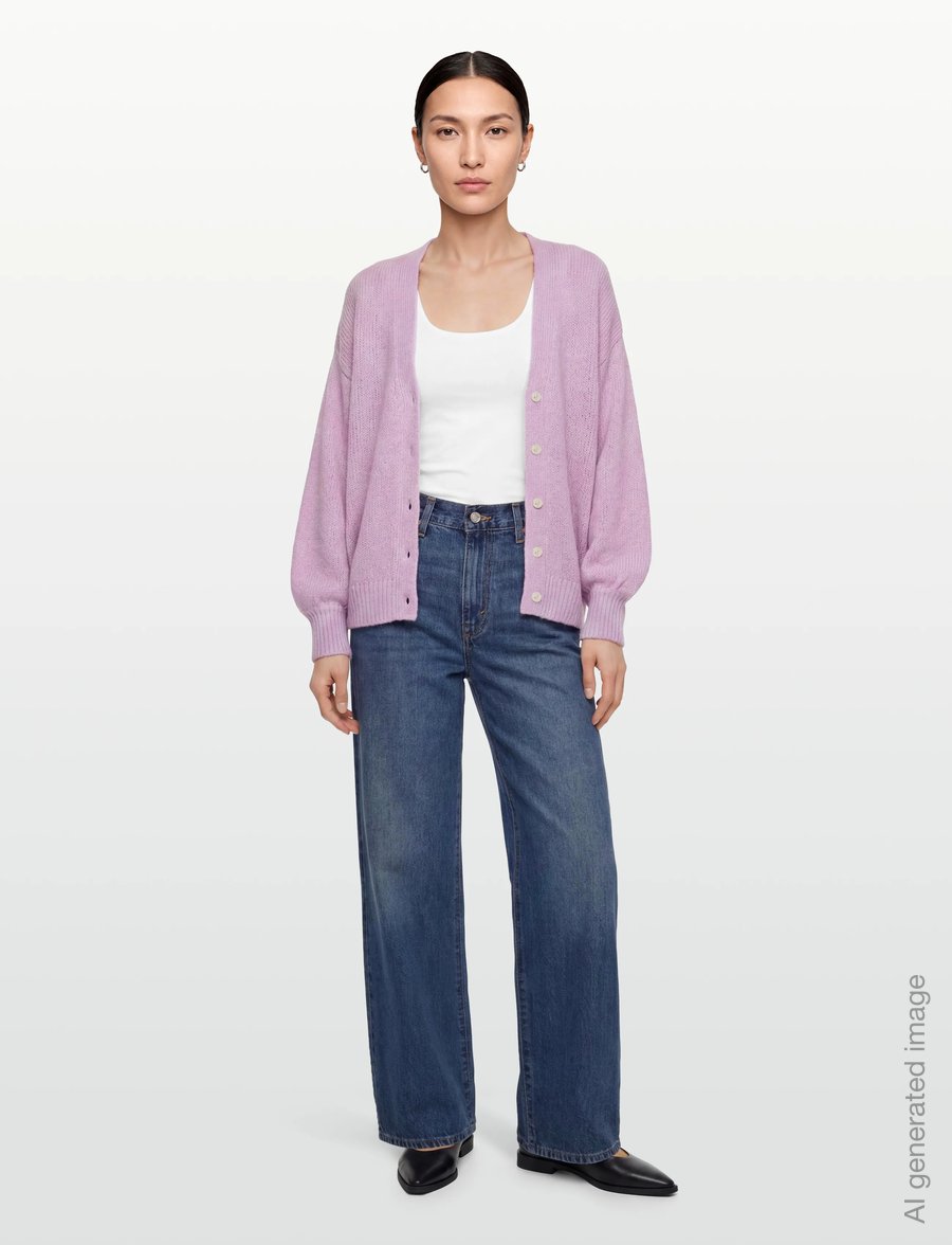 Gina Tricot - Chunky knitted cardigan - cardigans - orchid petal (4330) - 0