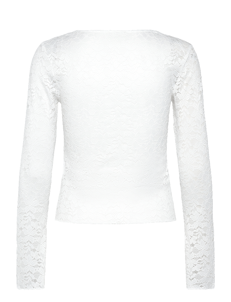 Gina Tricot - Lace top - långärmade blusar - offwhite - 1