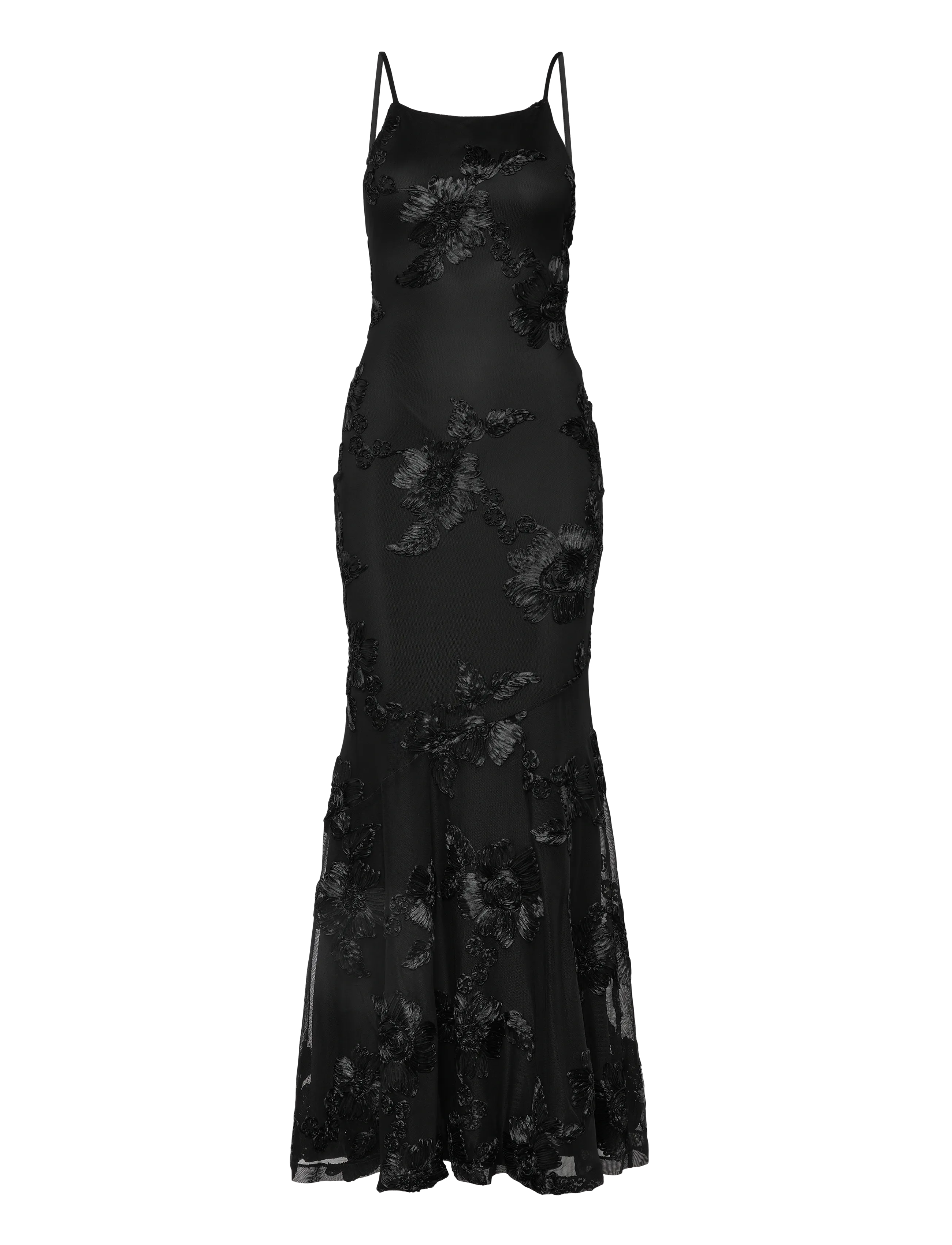 Gina Tricot Embroidery dress - Stramme kjoler - BLACK (9000) / black