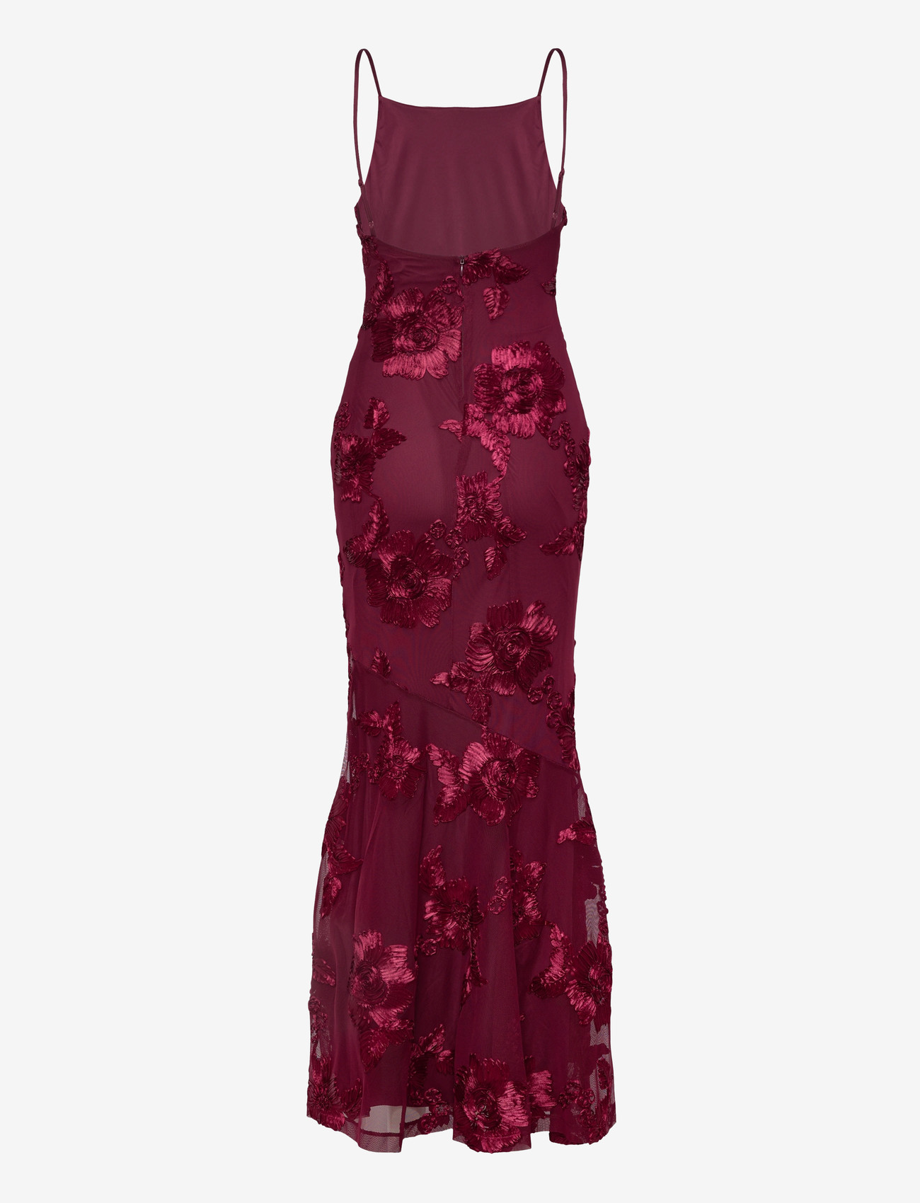 Gina Tricot - Embroidery dress - stramme kjoler - burgundy (4670) - 1