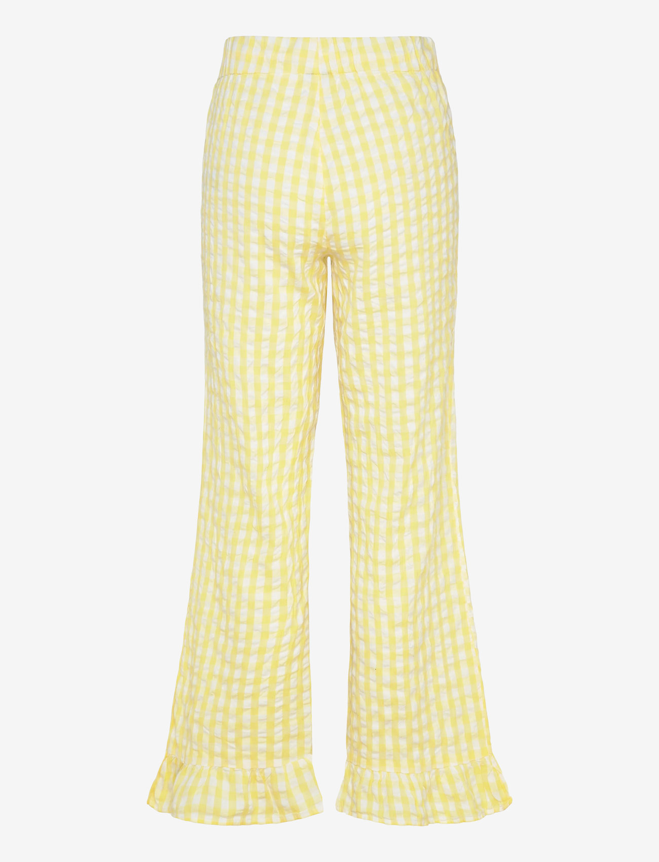 Gina Tricot - Gingham seersucker trousers - pyjamahose - white/yellow (1018) - 1