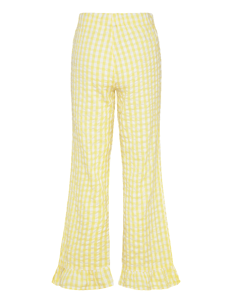 Gina Tricot - Gingham seersucker trousers - pyjamahose - white/yellow (1018) - 1
