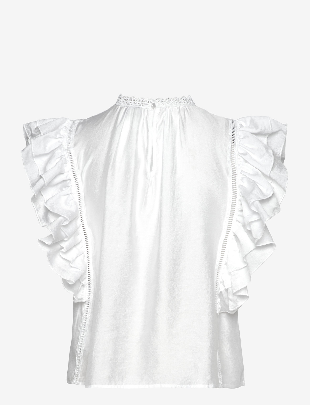 Gina Tricot - Mini boho frill top - Ärmlösa blusar - white (1000) - 1