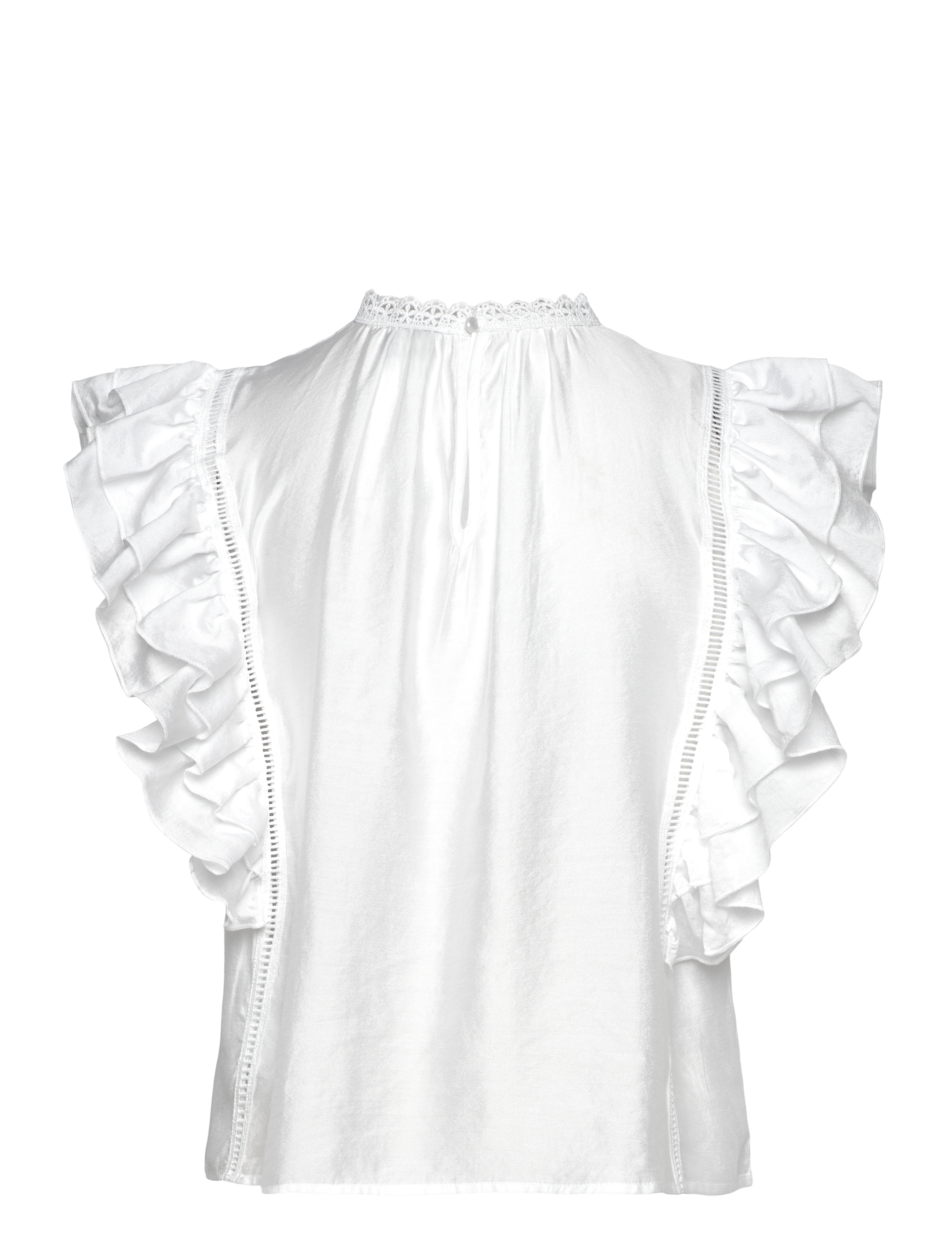 Gina Tricot - Mini boho frill top - white (1000) - 1
