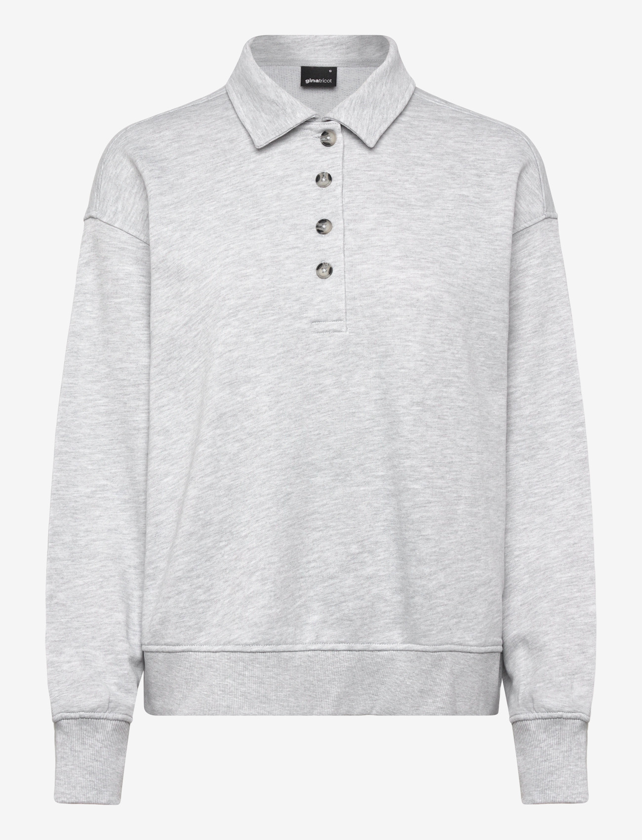 Gina Tricot - Collar sweater - modetrender - grey melange (8181) - 0