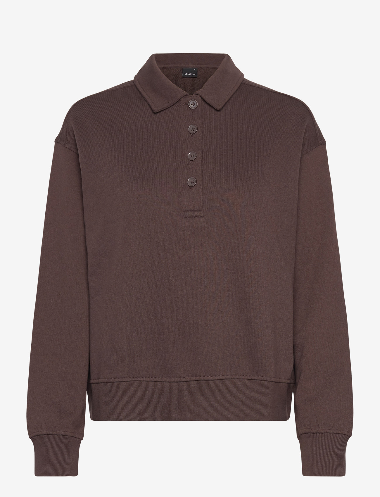 Gina Tricot - Collar sweater - dressipluusid - seal brown (7083) - 0