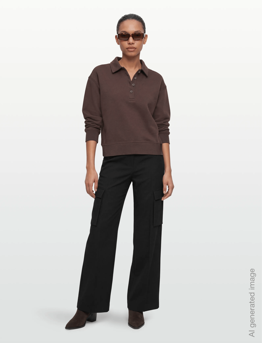 Gina Tricot - Collar sweater - polosärgid - seal brown (7083) - 0