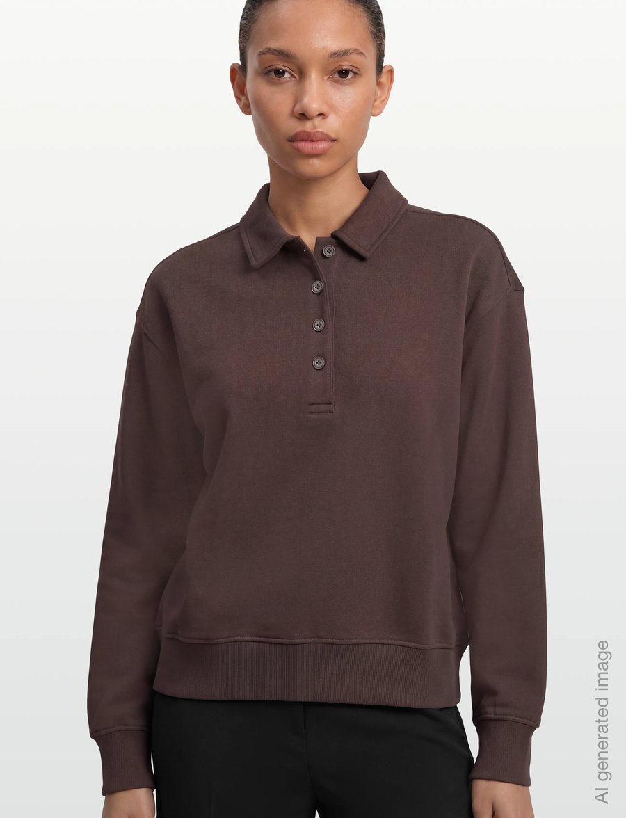 Gina Tricot - Collar sweater - polosärgid - seal brown (7083) - 3