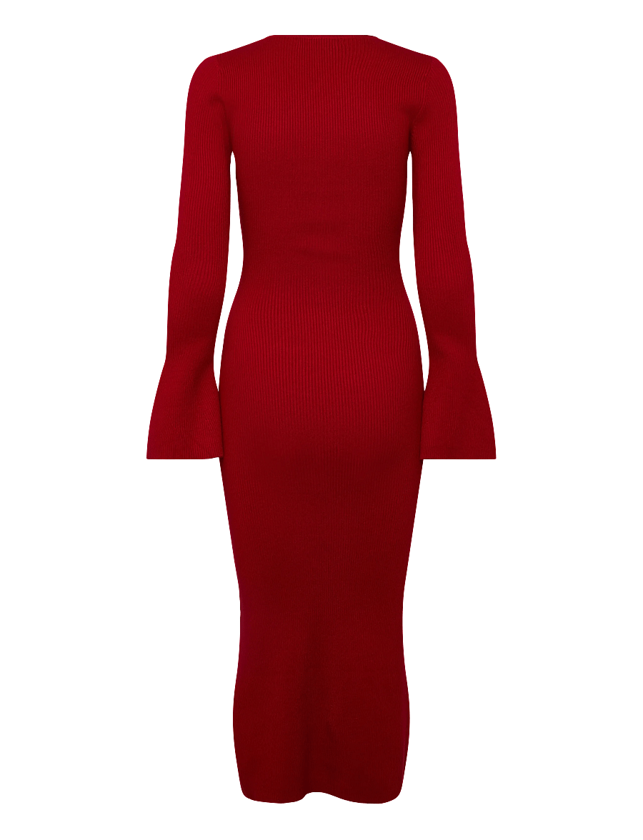 Gina Tricot - Knitted midi dress - liibuvad kleidid - haute red - 2