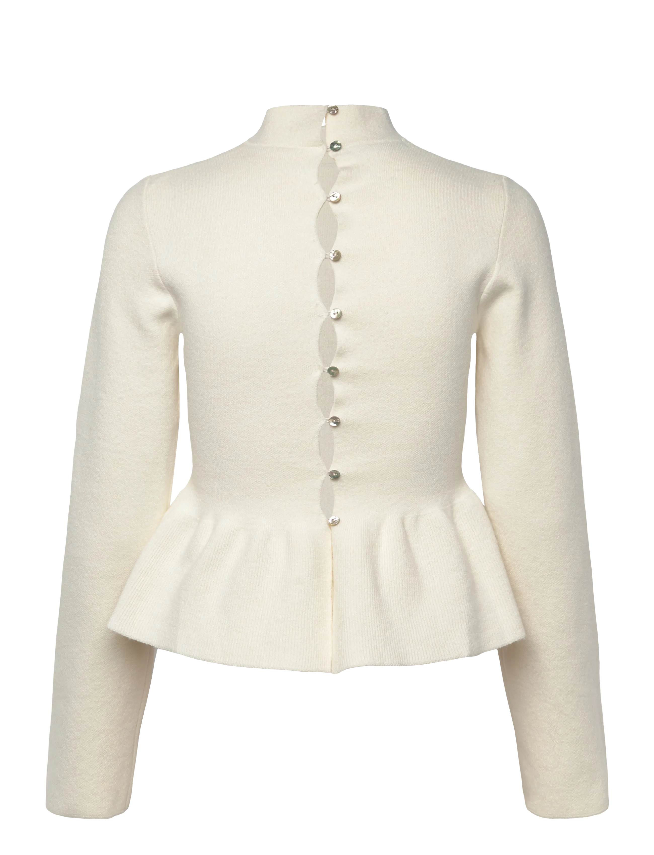 Gina Tricot - Knitted peplum top - jumpers - gardenia (1496) - 1