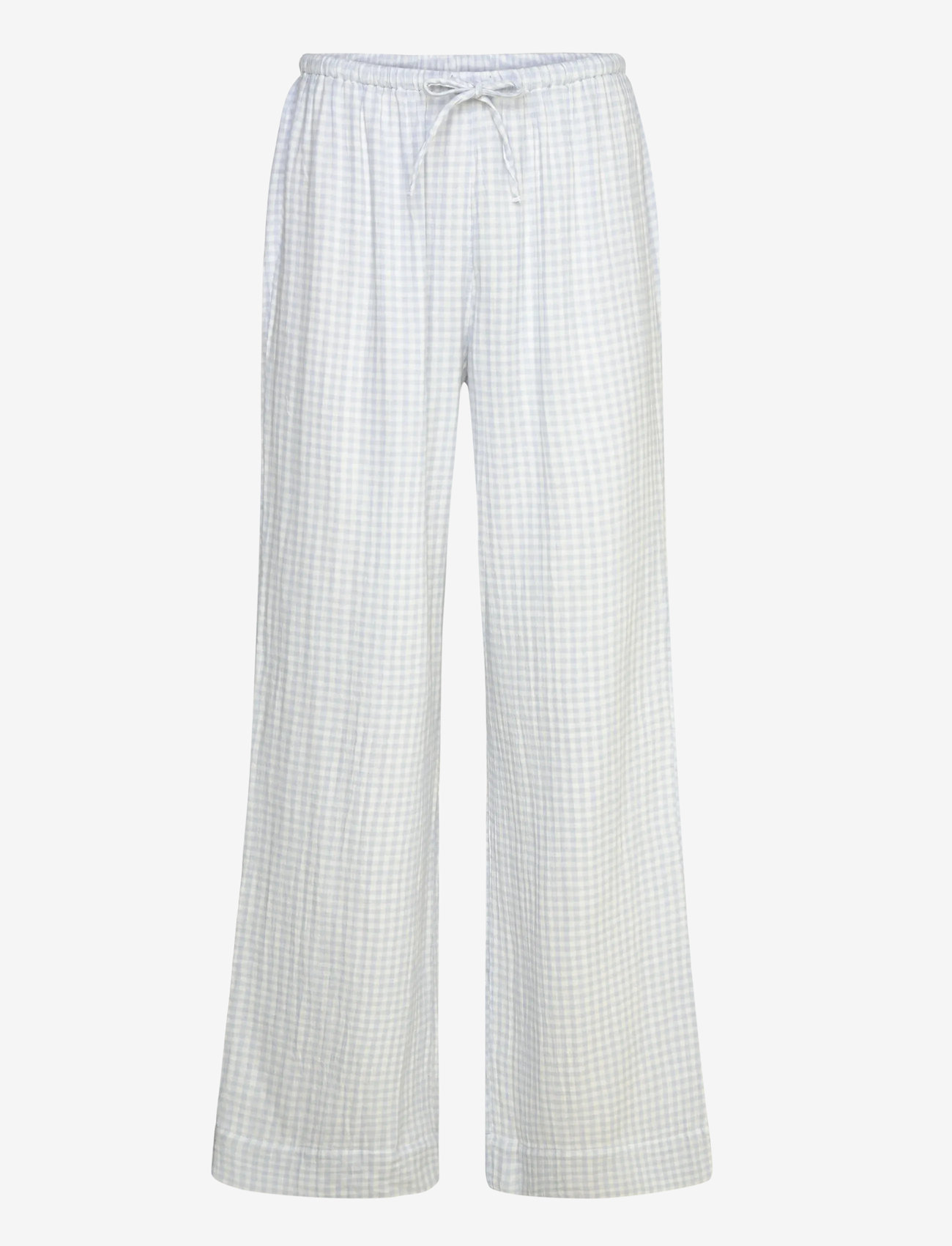 Gina Tricot - Gingham gauze homewear trousers - pidžaamapüksid - blue check - 0