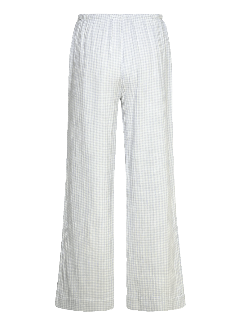 Gina Tricot - Gingham gauze homewear trousers - pidžaamapüksid - blue check - 1