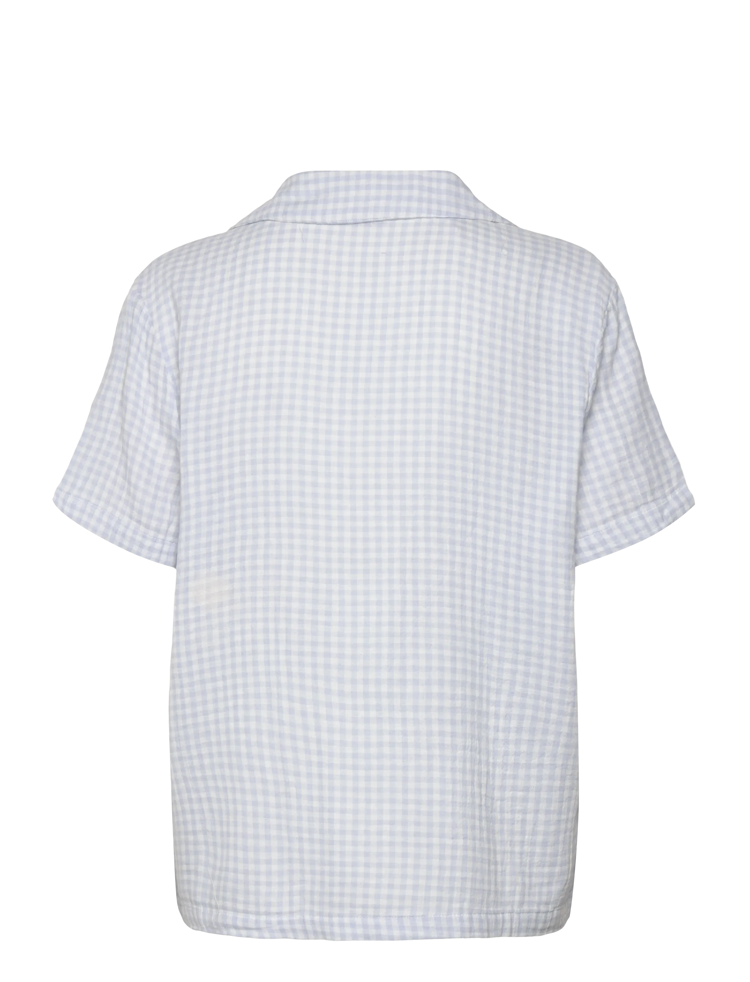 Gina Tricot - Gingham gauze homewear shirt - hauts - blue check - 1