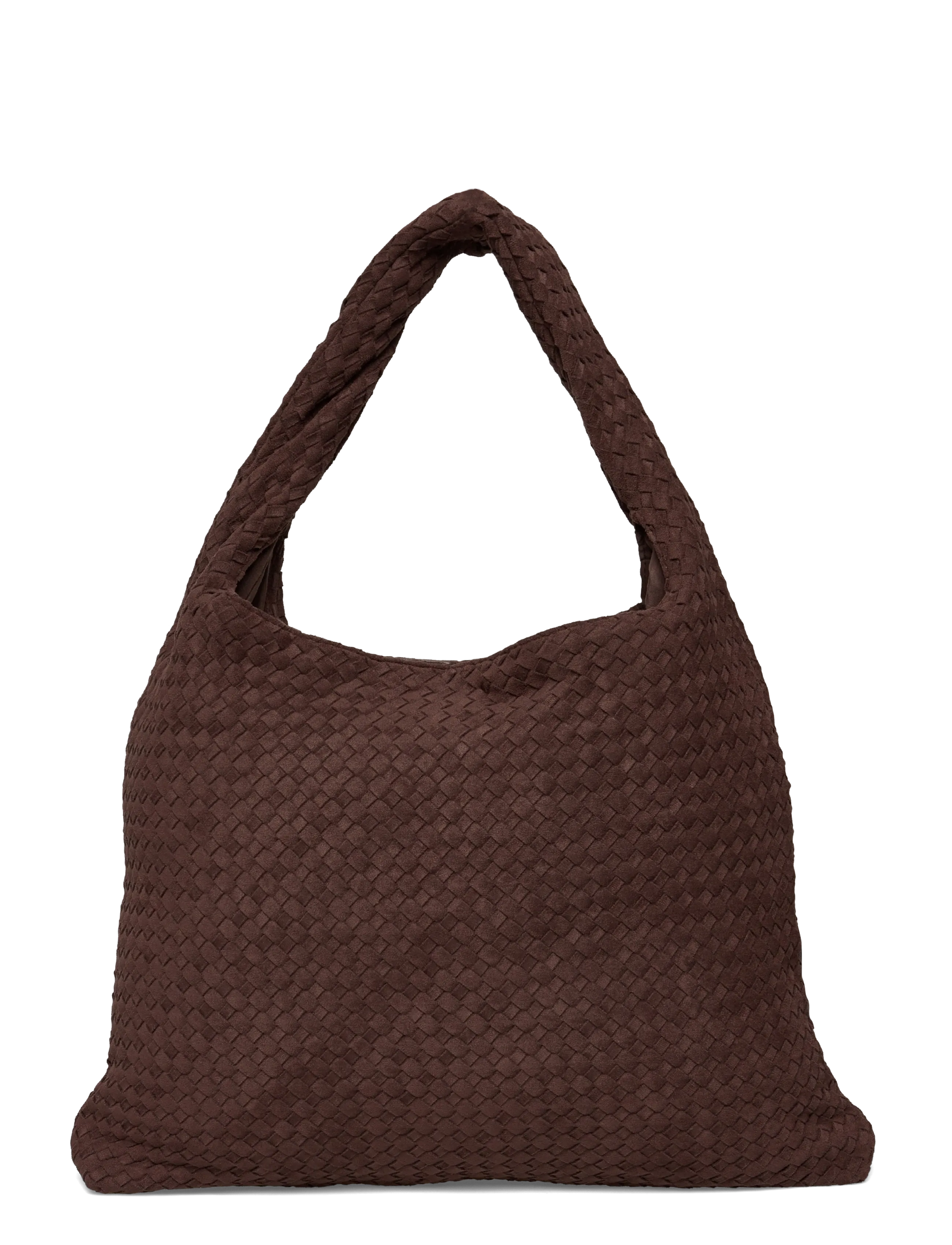 Gina Tricot Braided Large Bag, Kvinder, Stor Flettet Skuldertaske, Brun, Str: ONE SIZE