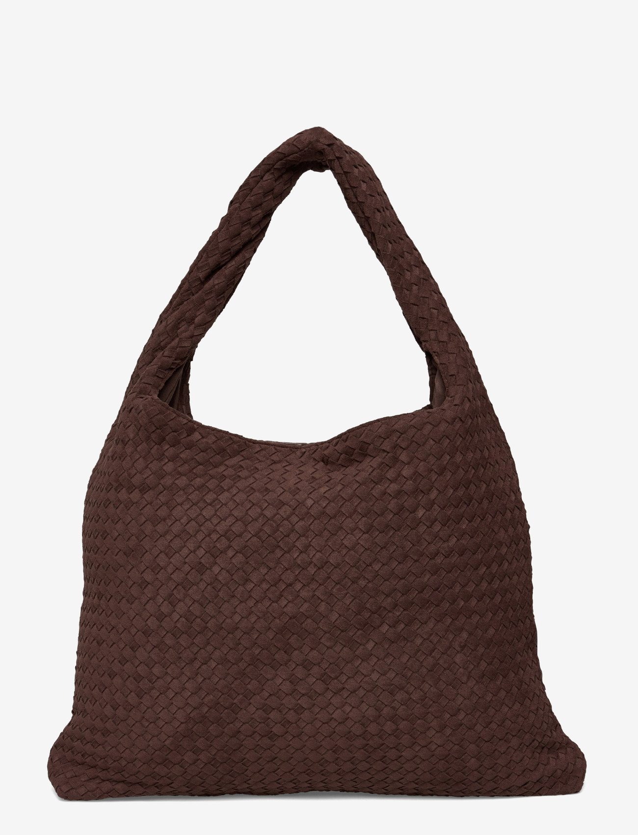 Gina Tricot - Braided large bag - pirkinių krepšiai - dark brown (7180) - 0