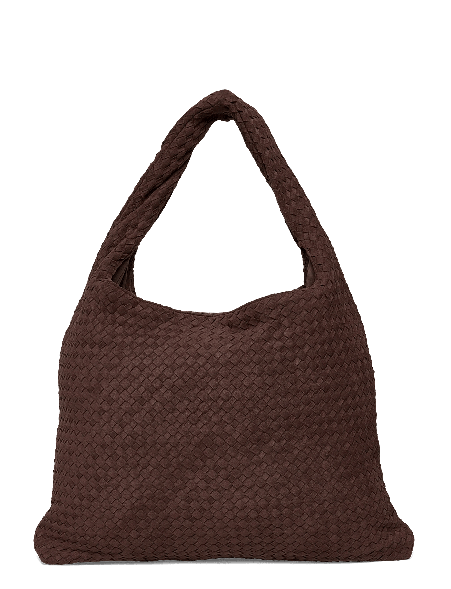 Gina Tricot - Braided large bag - totes - dark brown (7180) - 0