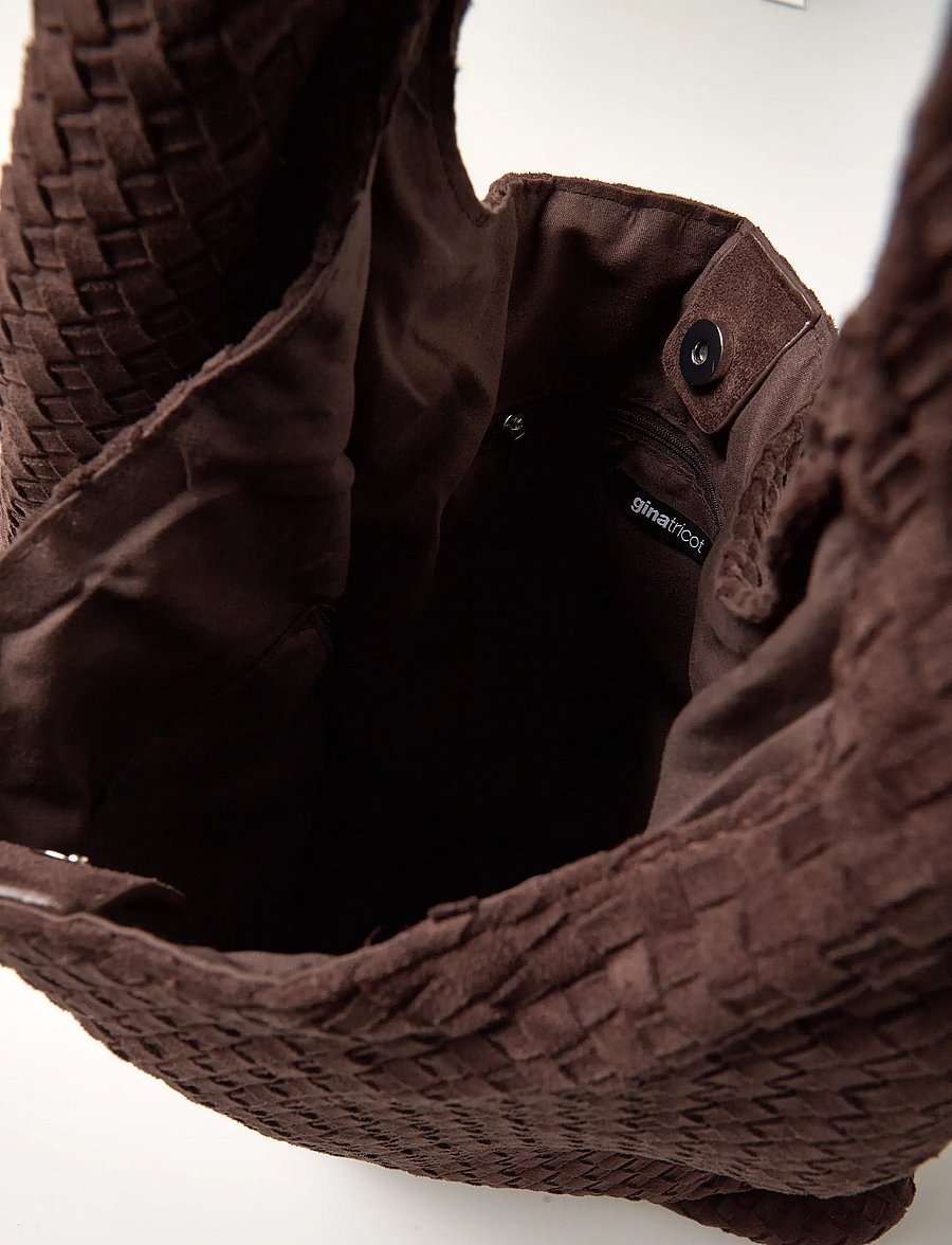 Gina Tricot - Braided large bag - totes - dark brown (7180) - 4