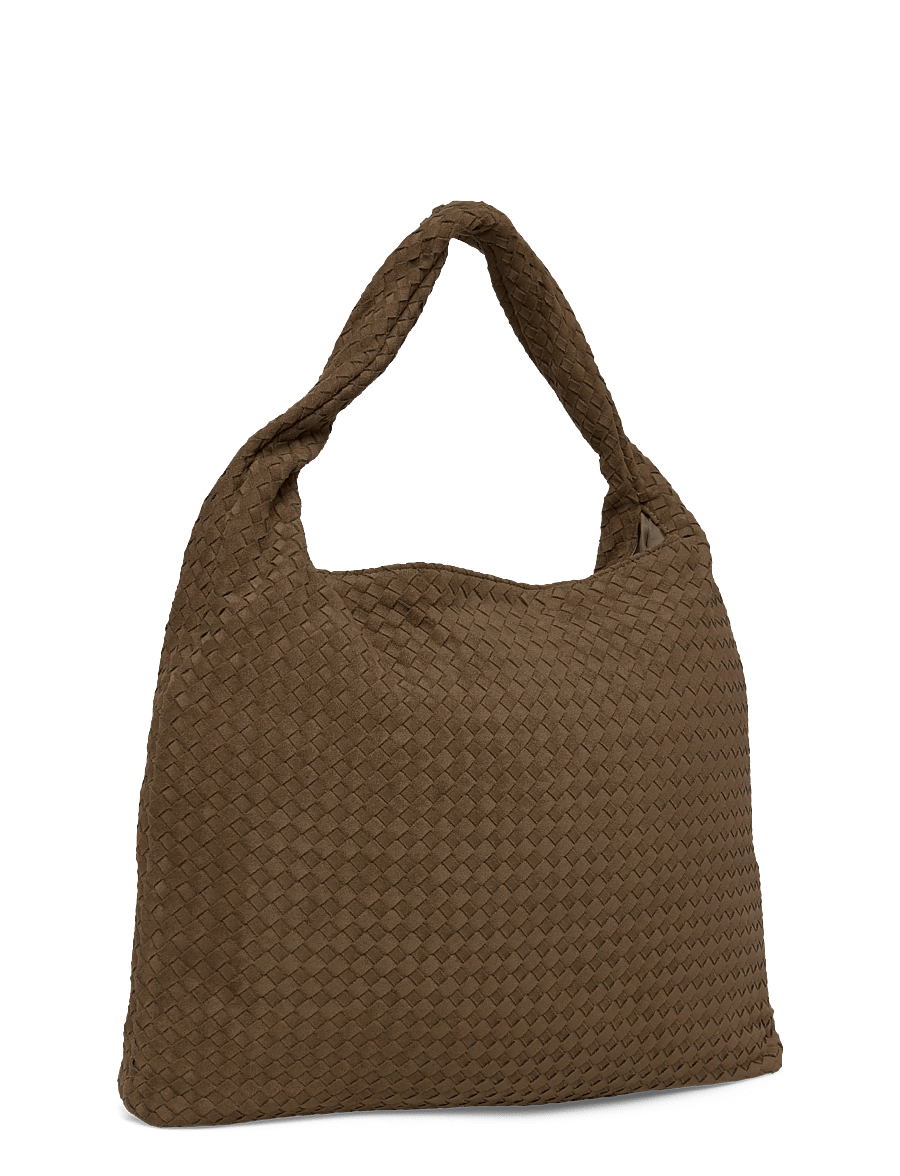 Gina Tricot - Braided large bag - totes - khaki green (6074) - 2