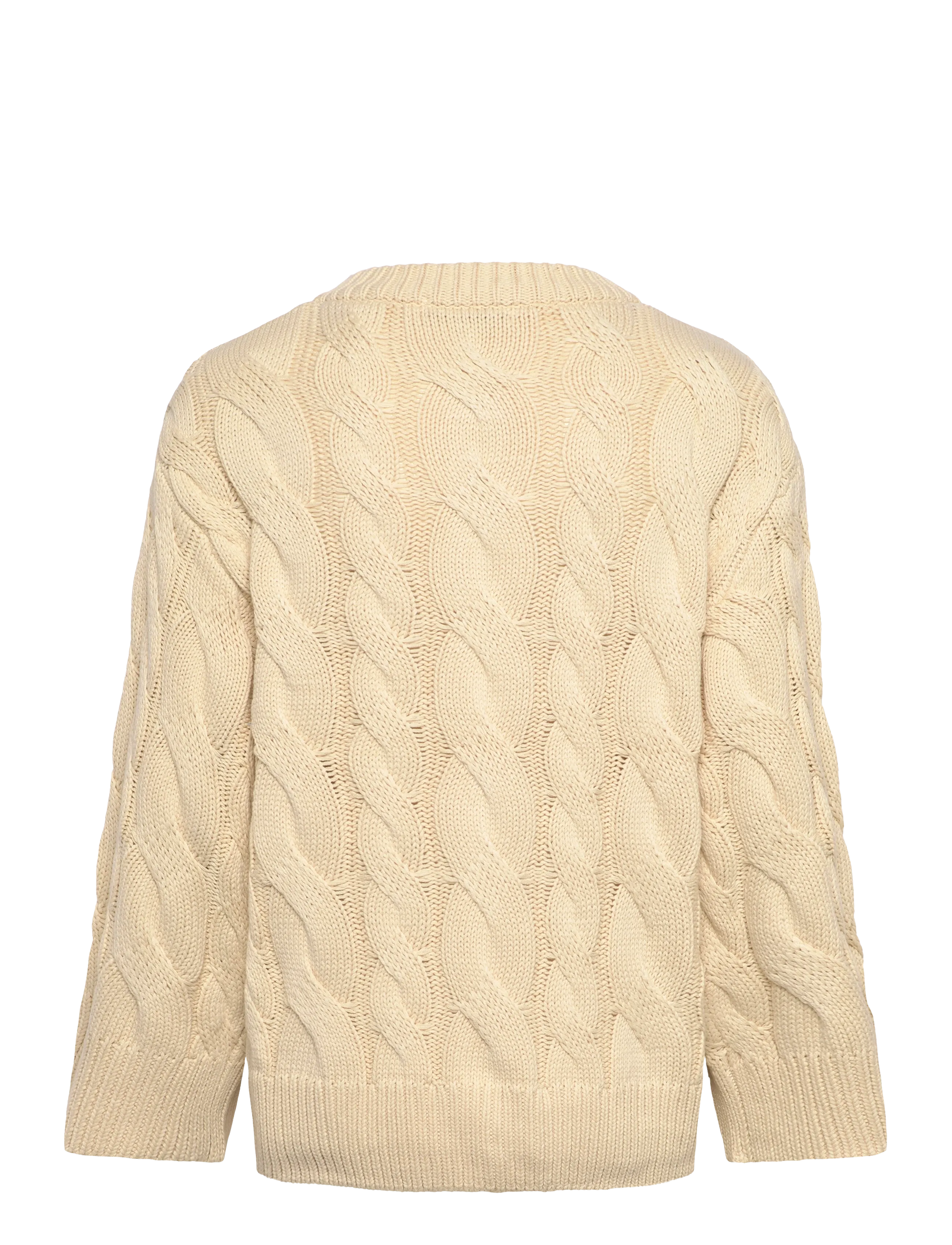 Gina Tricot - Chunky knitted cable cardigan - almond milk (7059) - 1