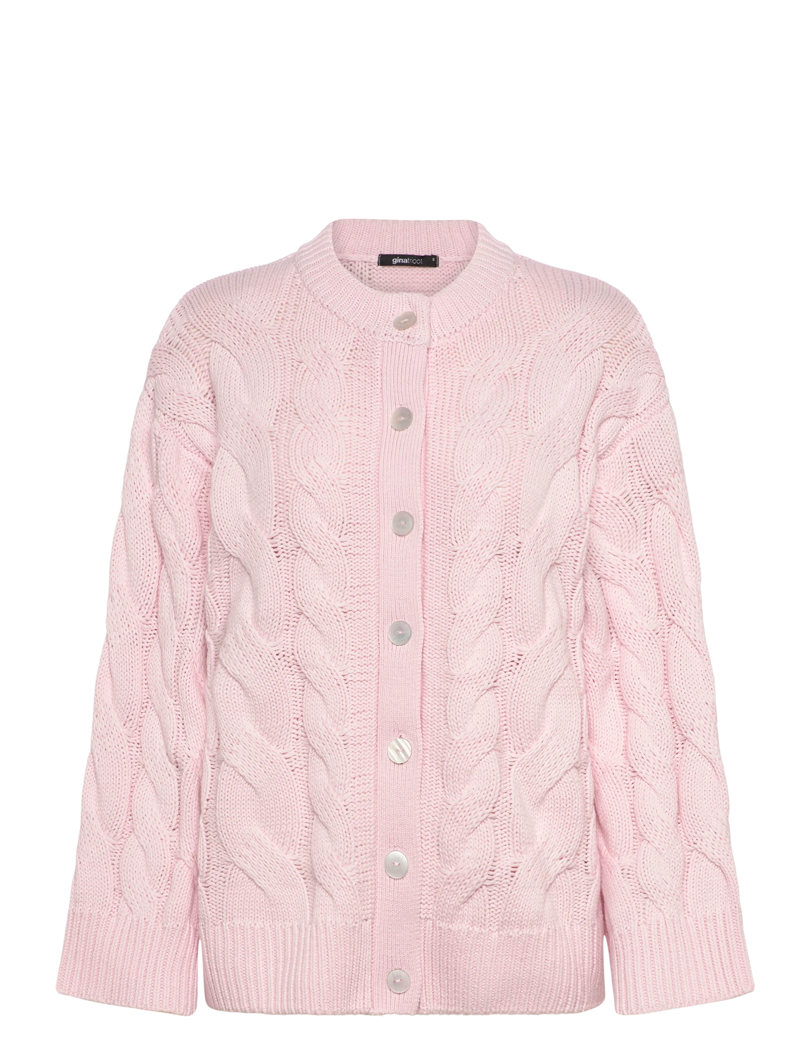Gina Tricot Chunky knitted cable cardigan - Koftor - BALLET SLIPPER (3119) / pink/rose