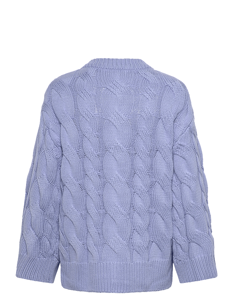 Gina Tricot - Chunky knitted cable cardigan - cardigans - brunnera blue (5435) - 1