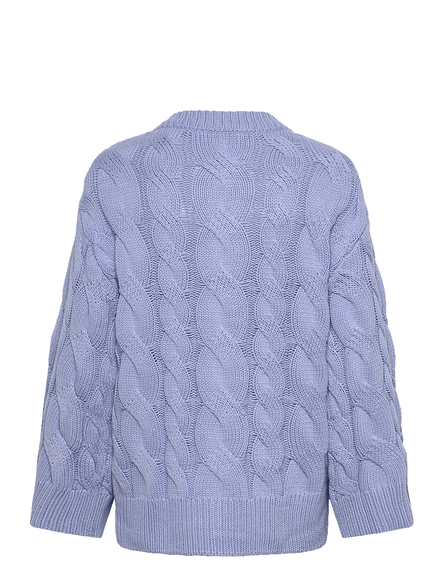 Gina Tricot - Chunky knitted cable cardigan - brunnera blue (5435) - 1