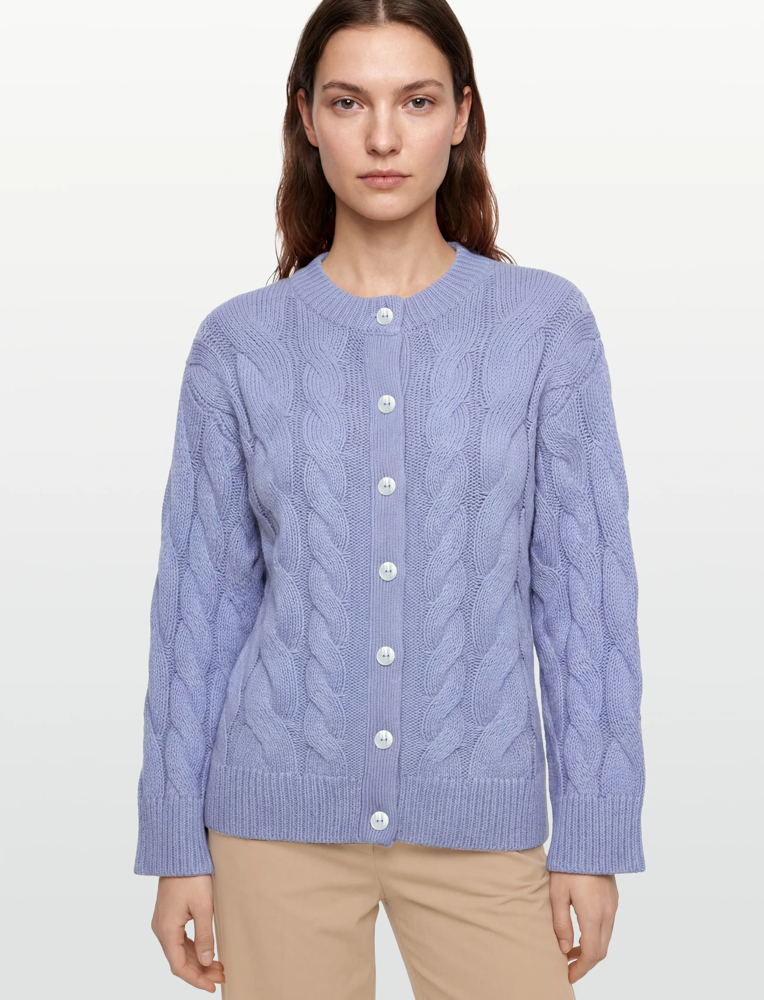 Gina Tricot - Chunky knitted cable cardigan - koftor - brunnera blue (5435) - 3