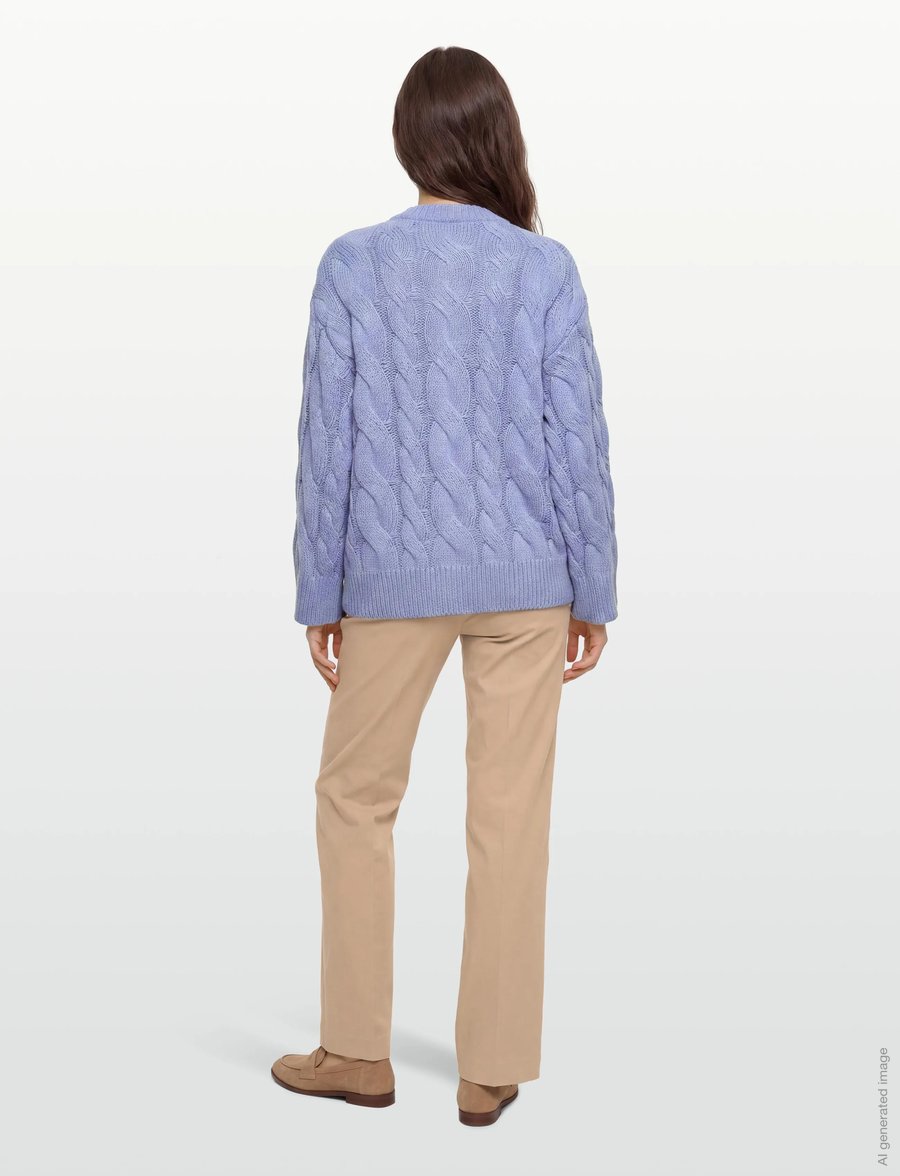 Gina Tricot - Chunky knitted cable cardigan - koftor - brunnera blue (5435) - 4